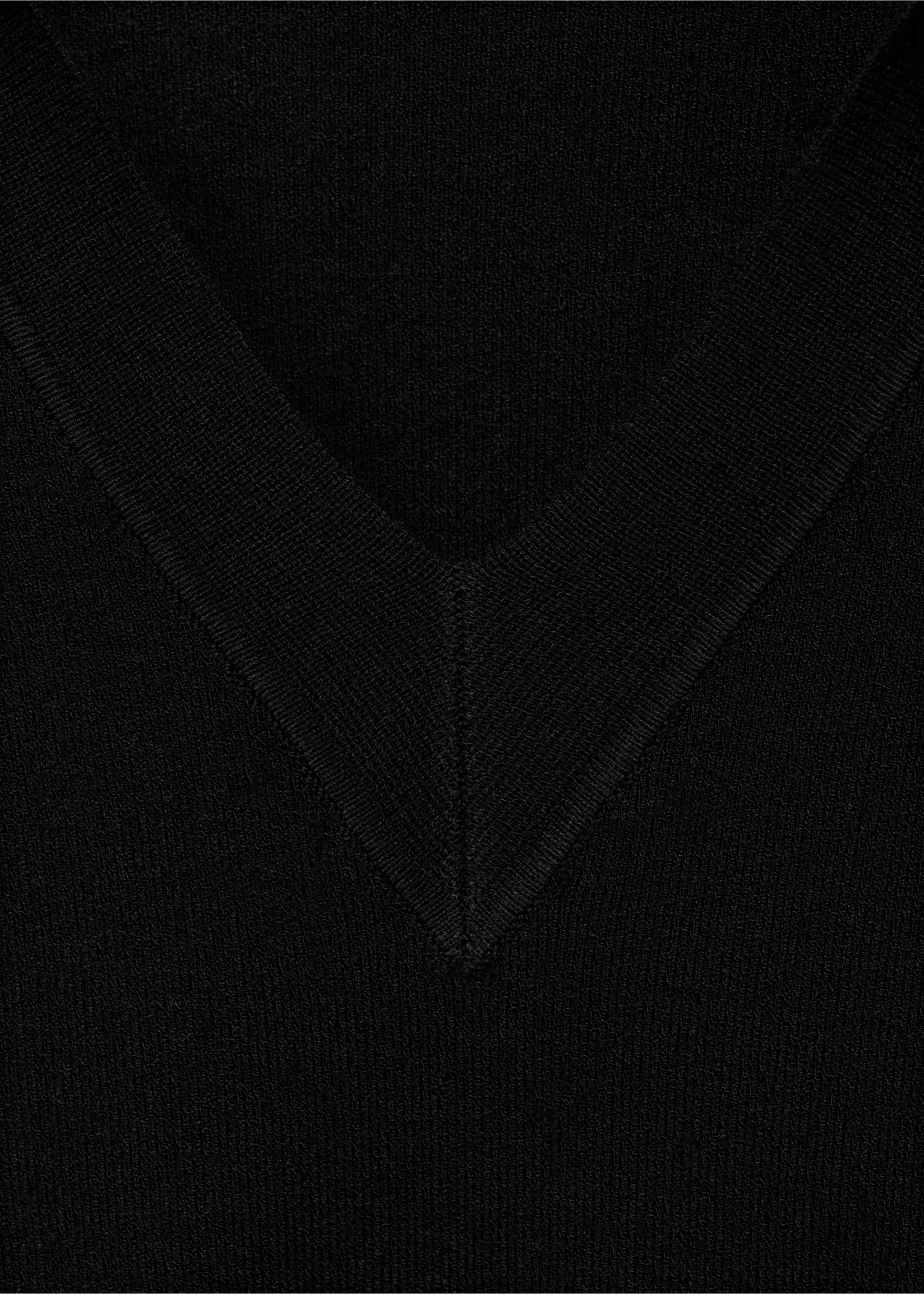 Pulover od finog pletiva s V izrezom - Detalji artikla 8, Crna. Ref: 17005833-00.
