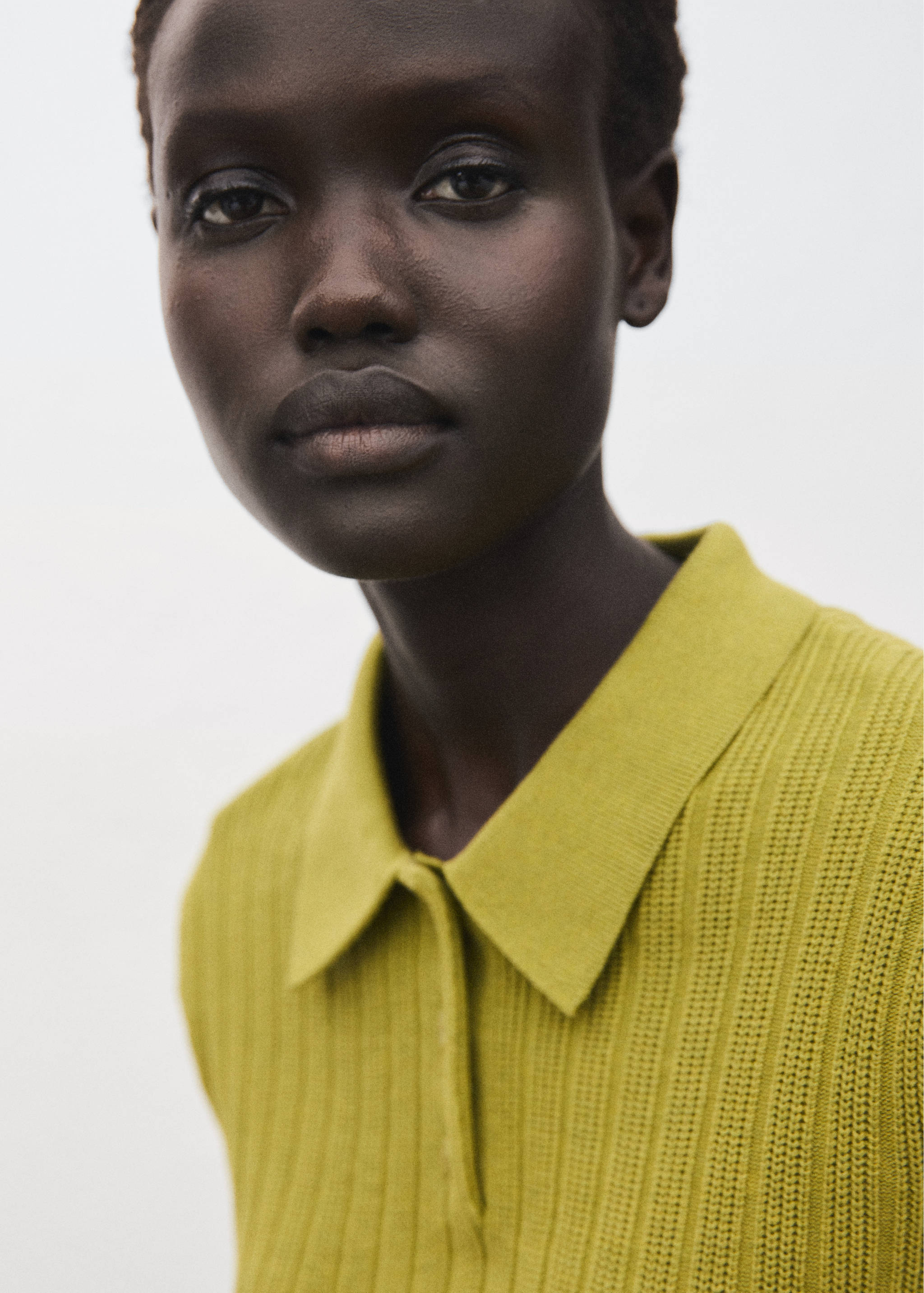 Polo-neck ribbed sweater - Details of the article 3