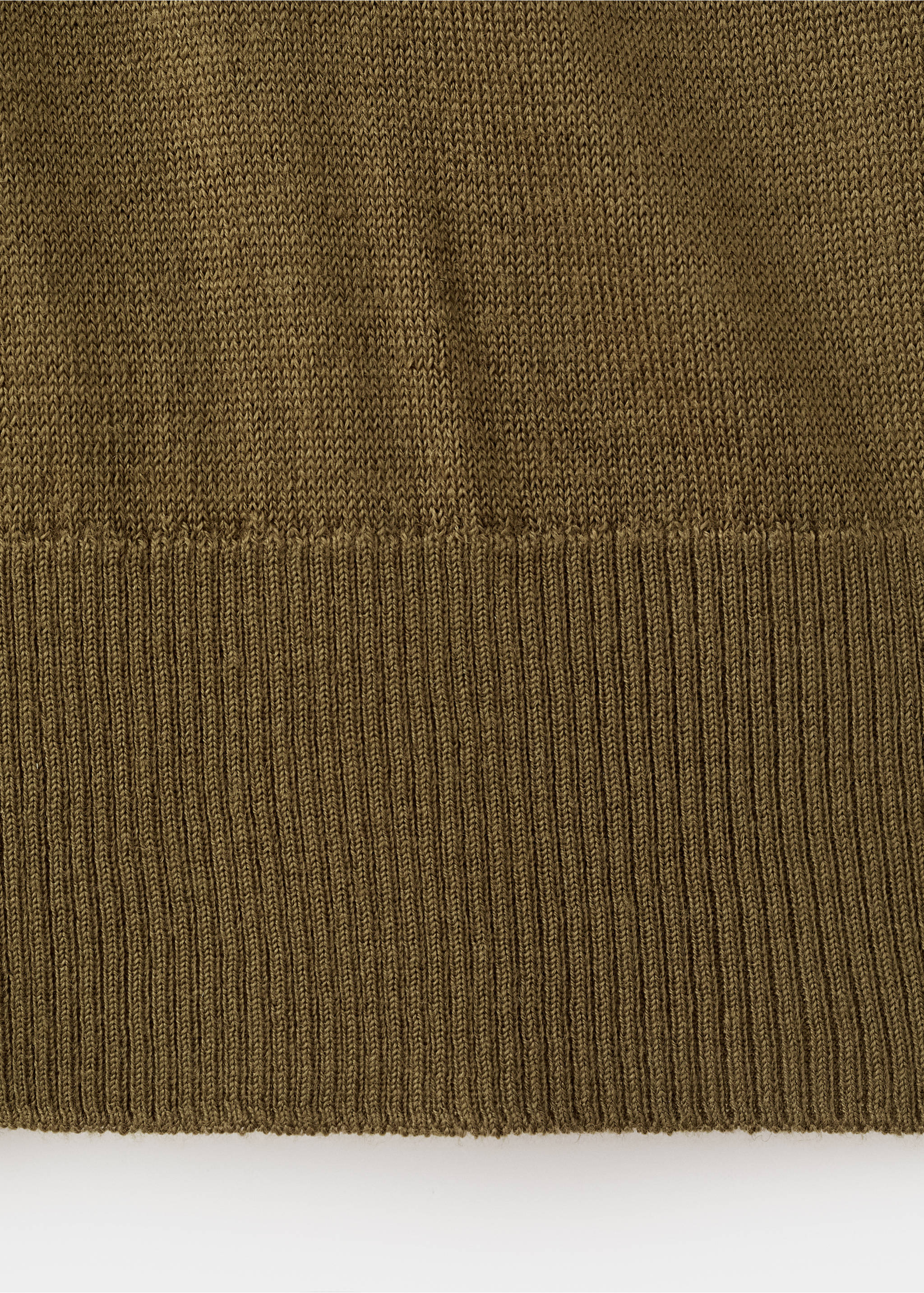 Turtleneck sweater with knot - Details of the article 0, Olive Green. Ref: 17005837-00.