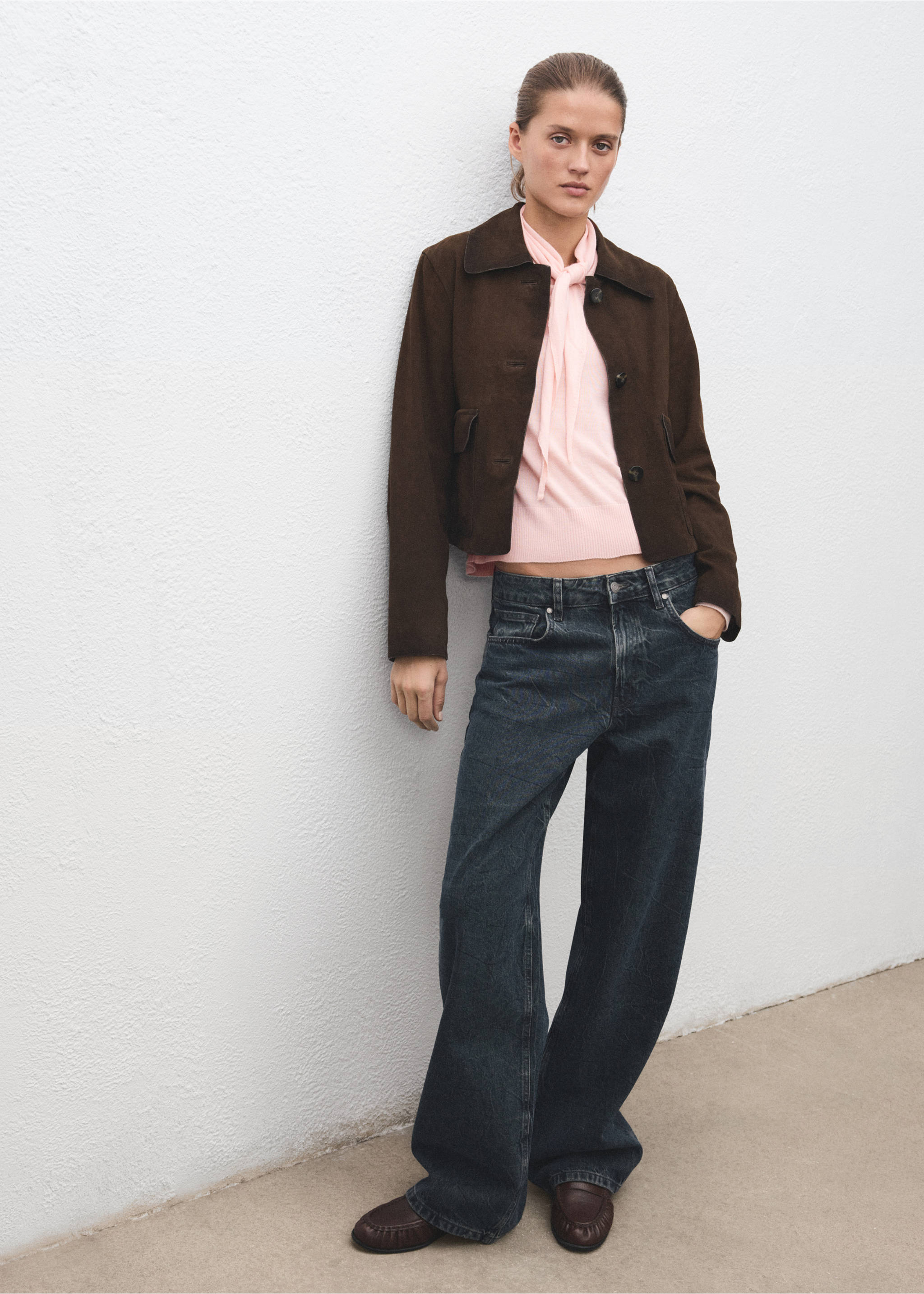Turtleneck sweater with knot - General plane, Pastel Pink. Ref: 17005837-00.
