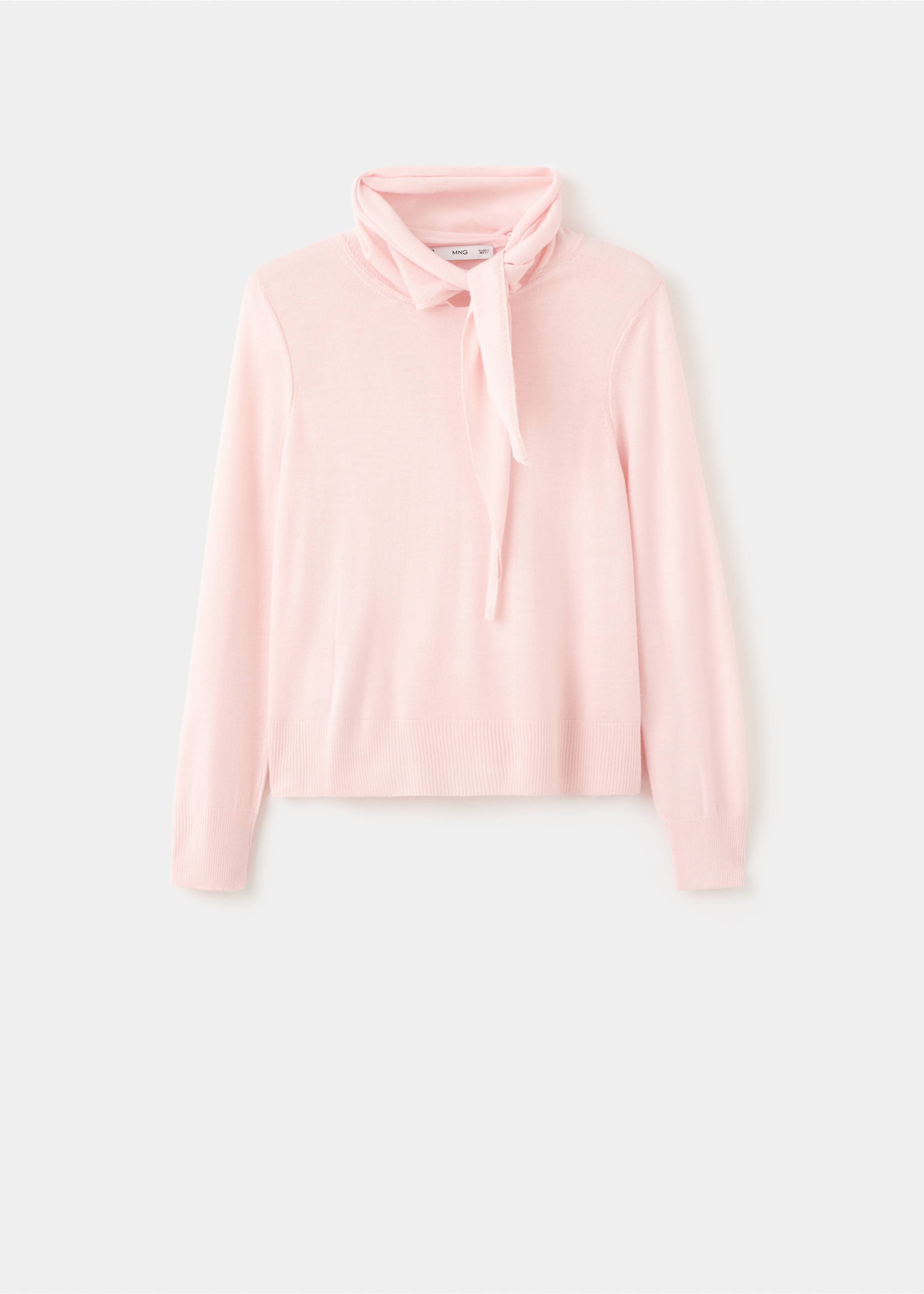 Turtleneck sweater with knot - Article without model, Pastel Pink. Ref: 17005837-00.