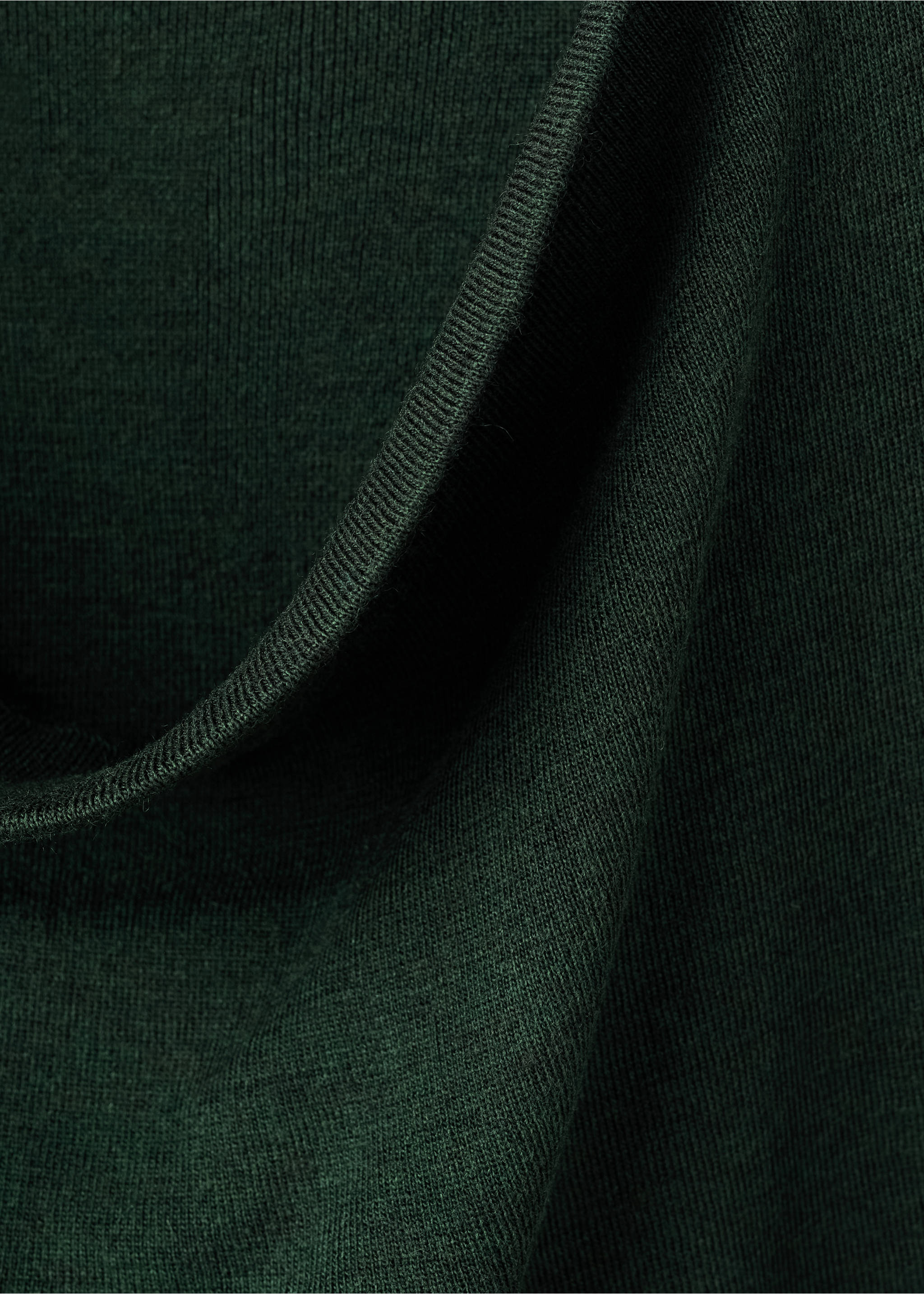 Short-sleeved top with draped neckline - Details of the article 8, Dark Green. Ref: 17005842-00.
