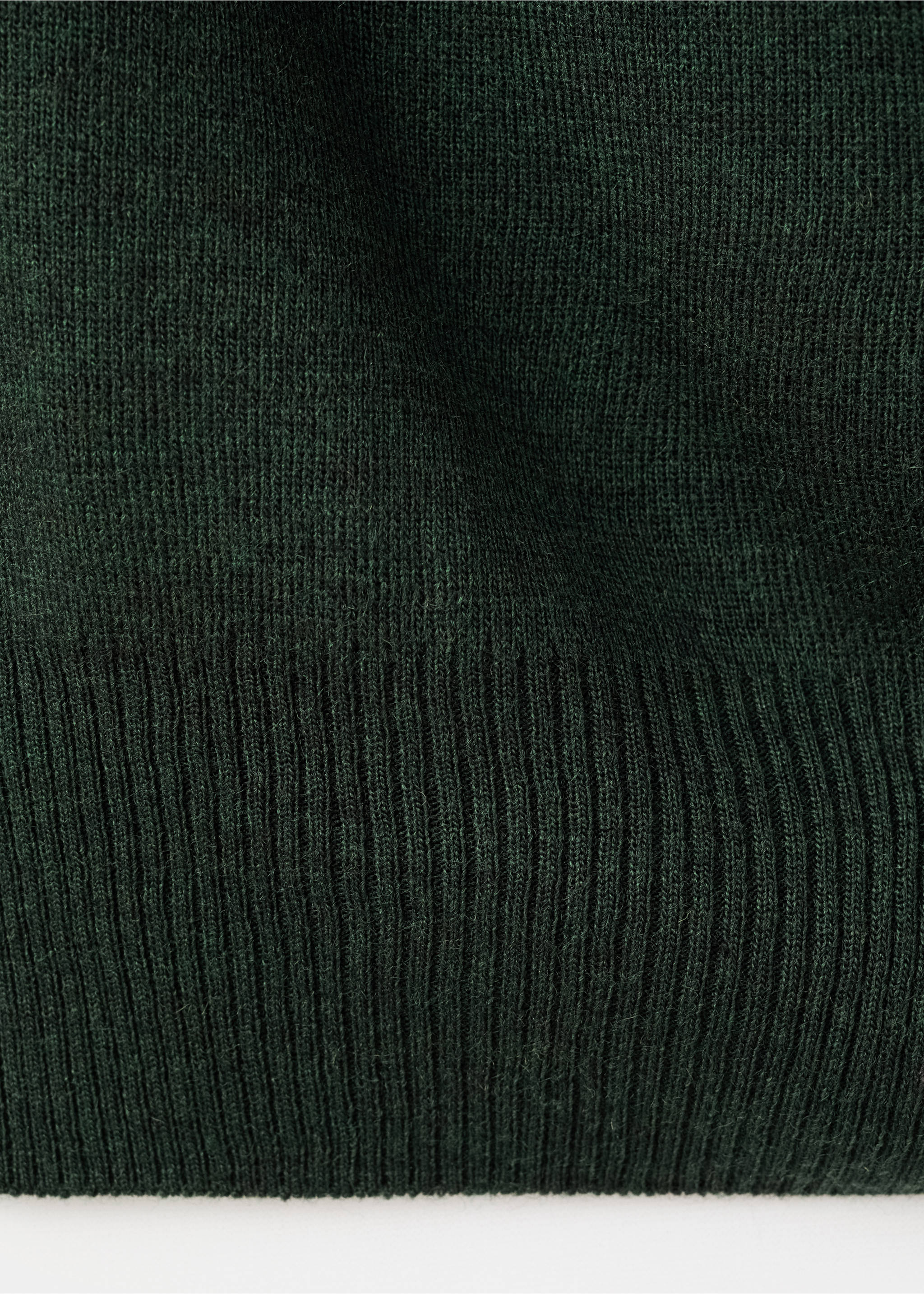 Short-sleeved top with draped neckline - Details of the article 0, Dark Green. Ref: 17005842-00.
