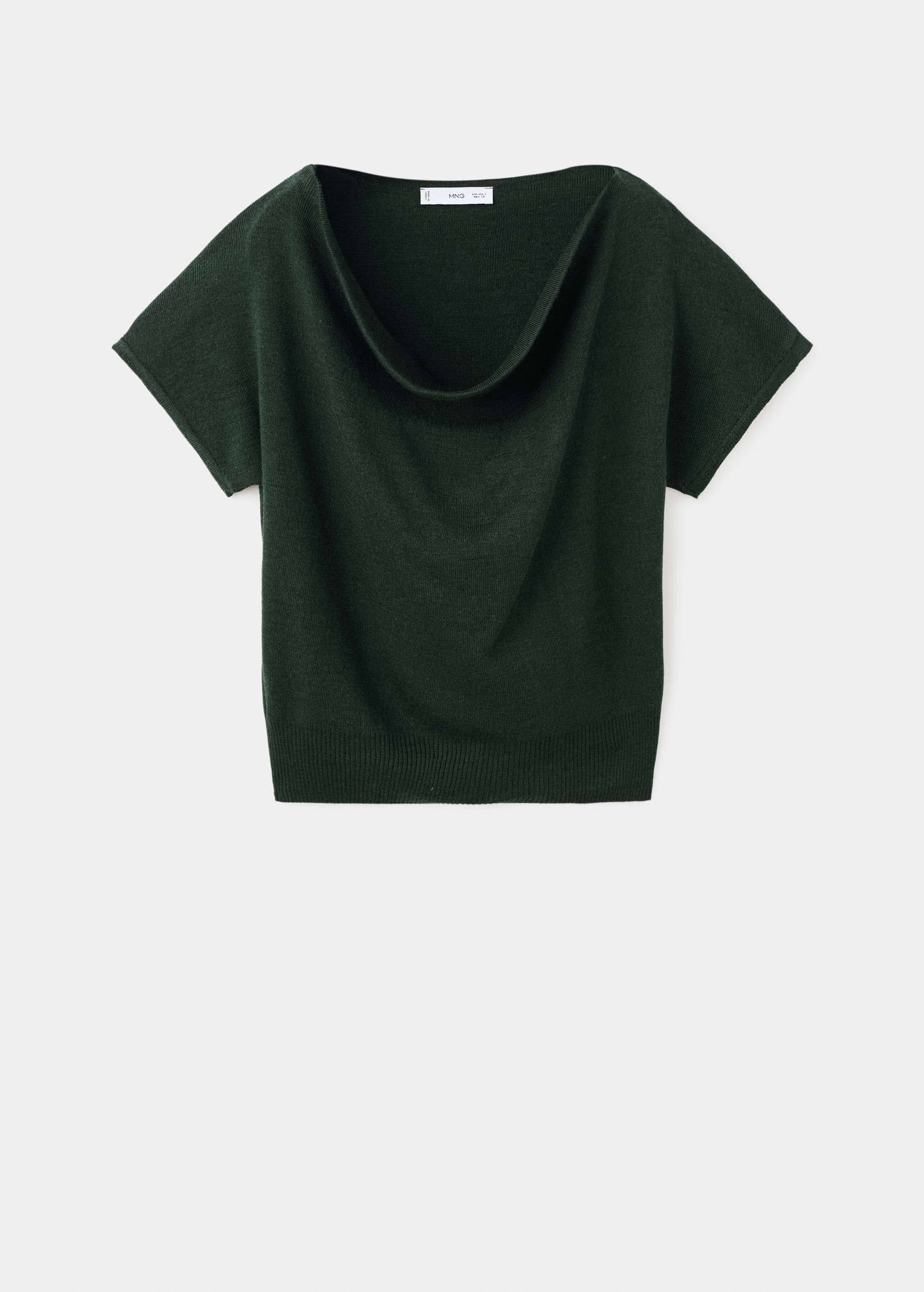 Kurzarm-Jersey mit drapiertem Ausschnitt - Artikel ohne Model