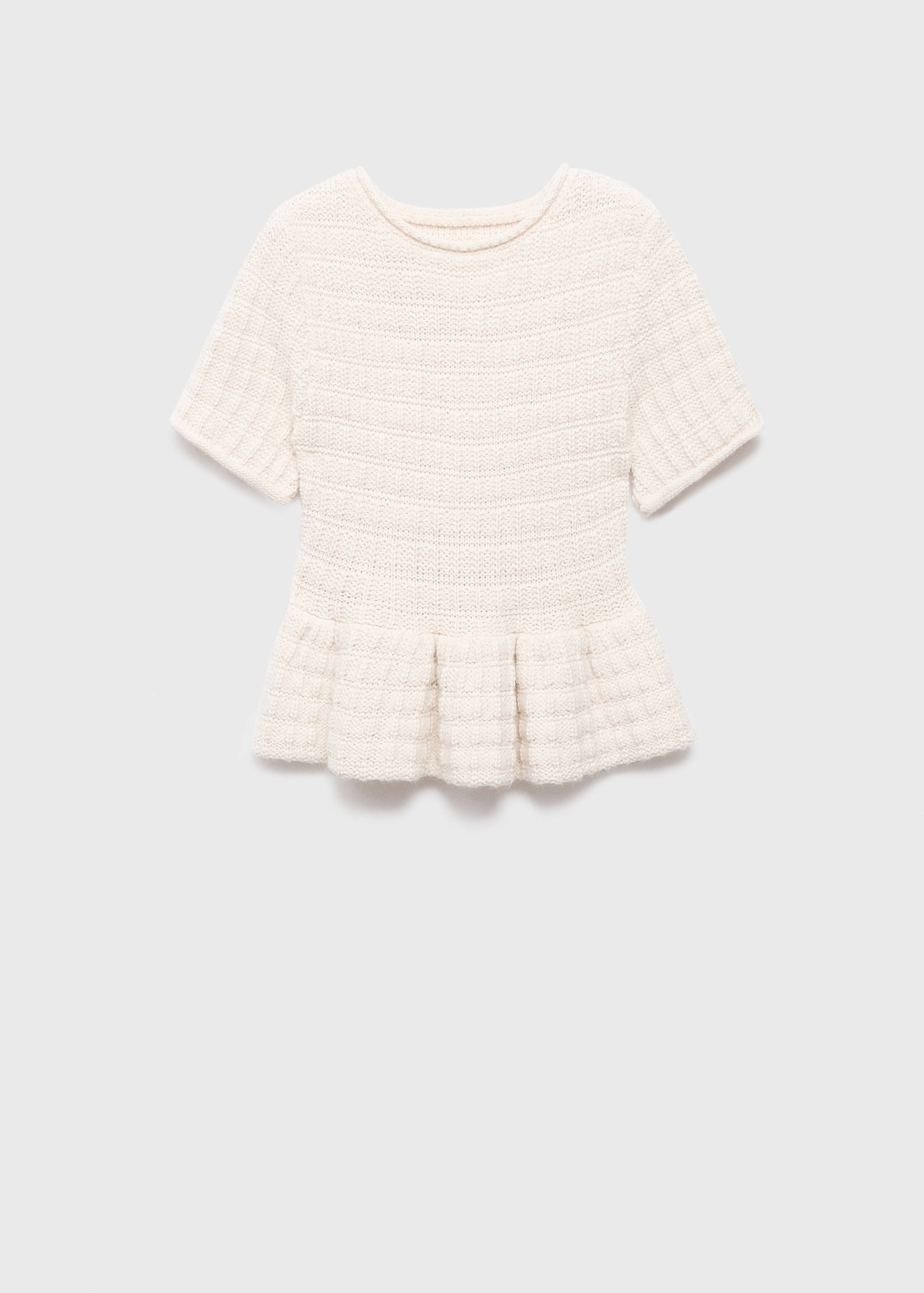 Textured sweater with ruffles - Article without model