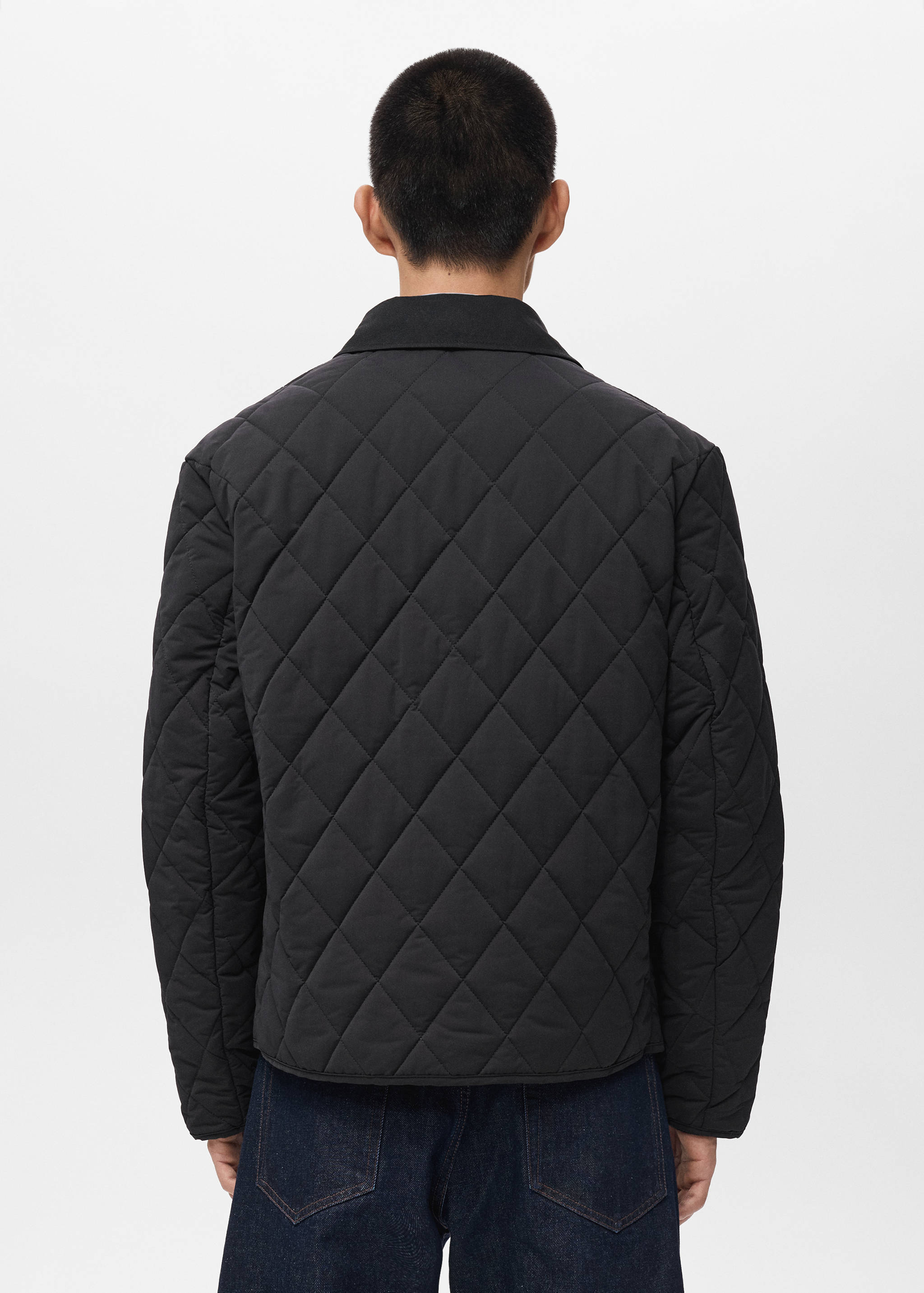 Quilted water repellent jacket - Reverse of the article