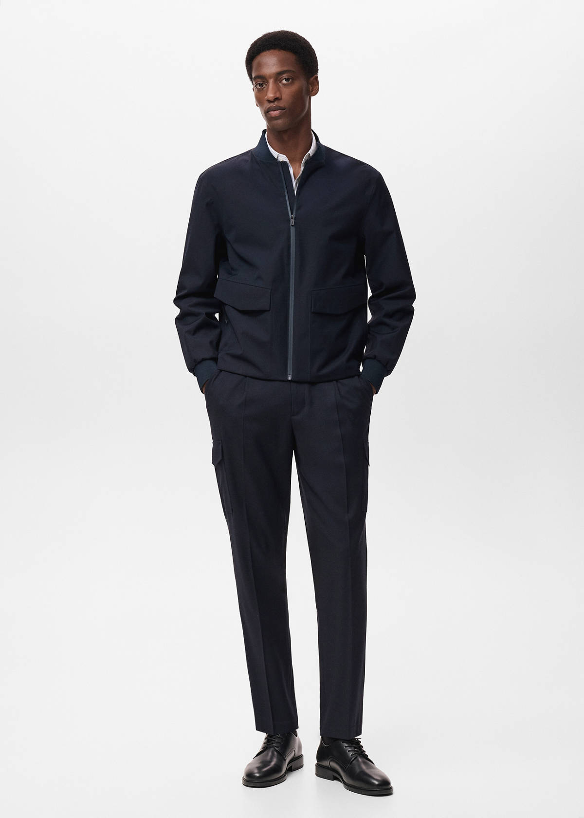 Packable water-repellent bomber jacket
