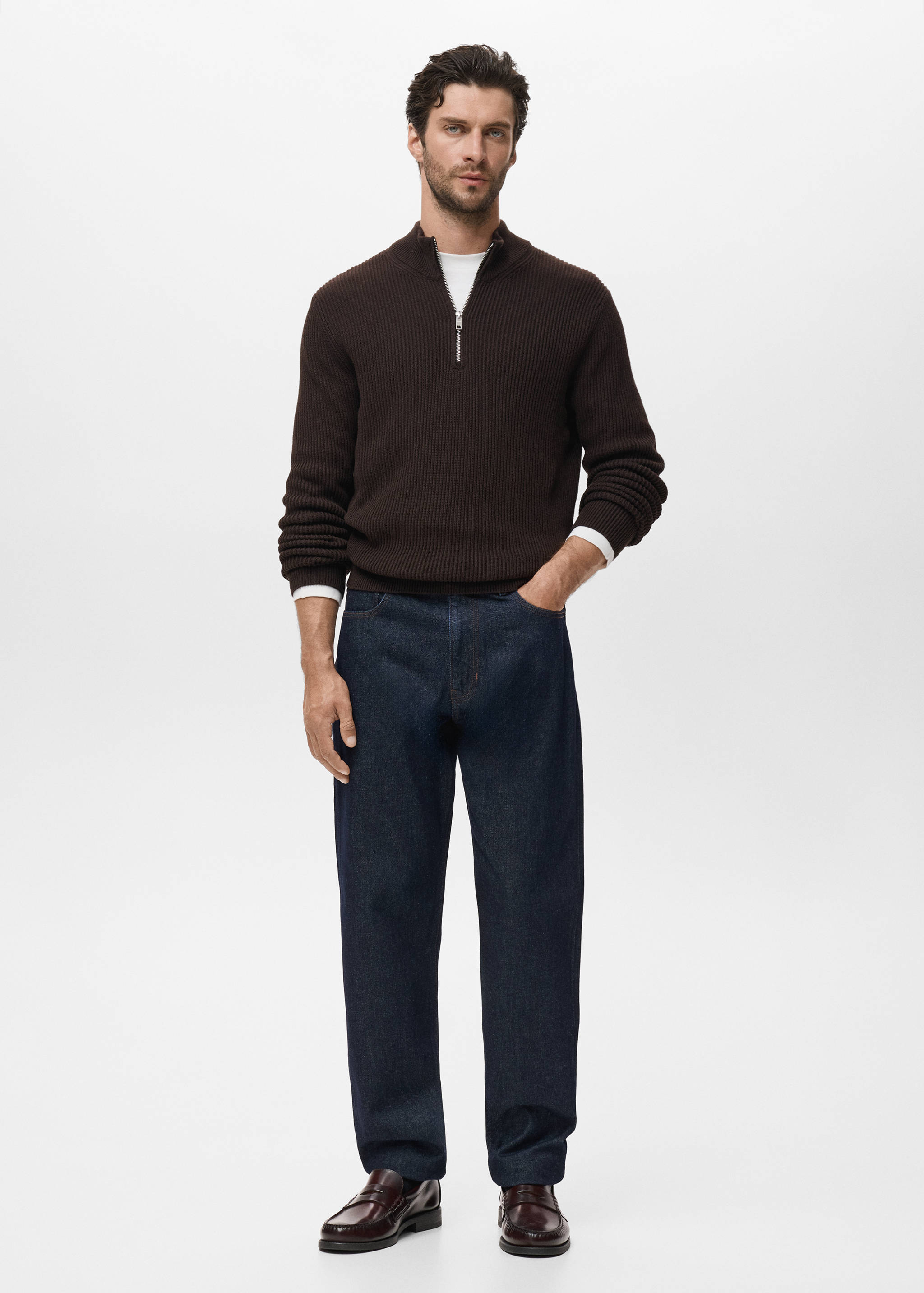 Jersey 100% algodón cuello perkins - Plano general