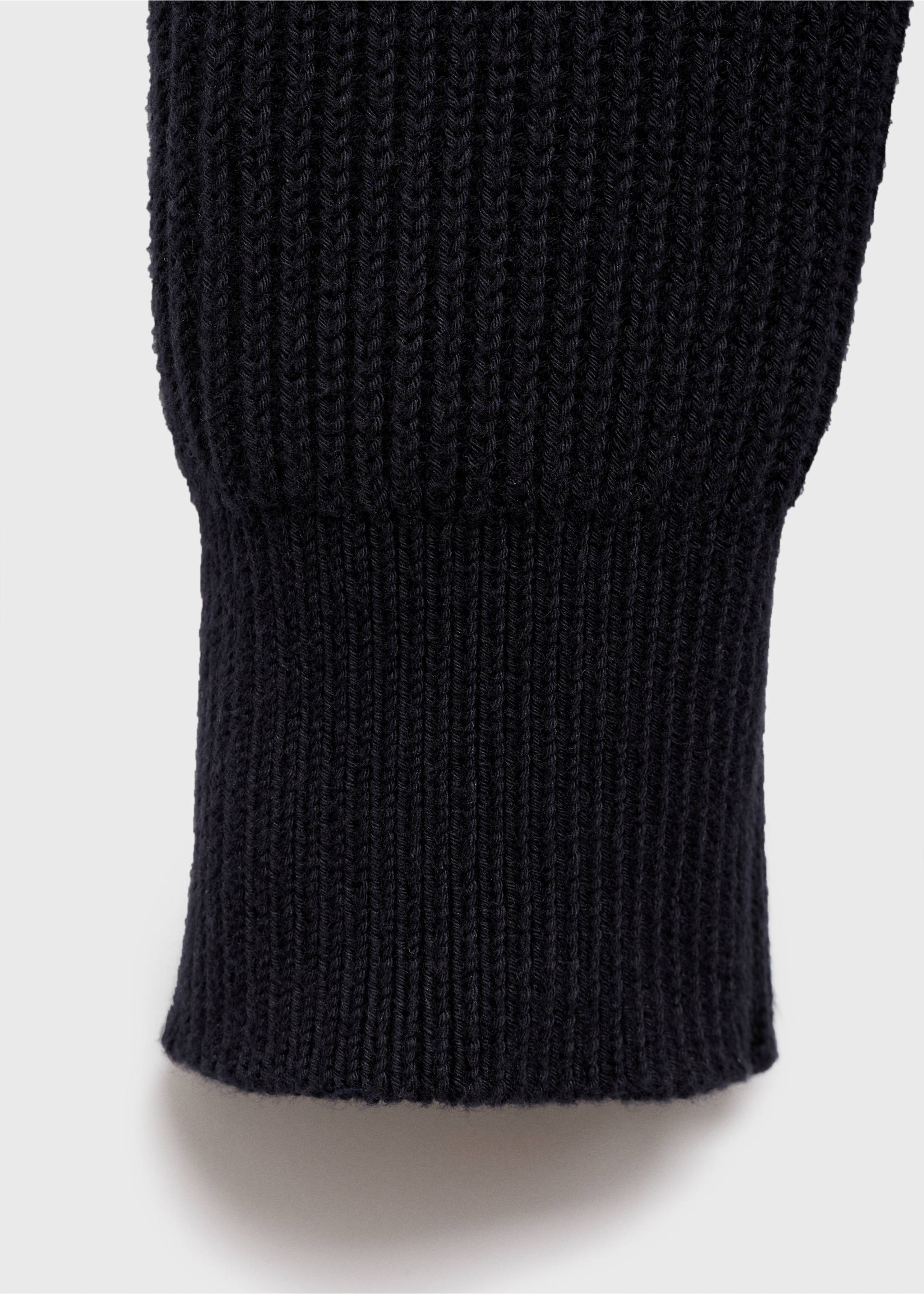 100% cotton perkins-neck sweater - Details of the article 0, Navy. Ref: 17005977-00.