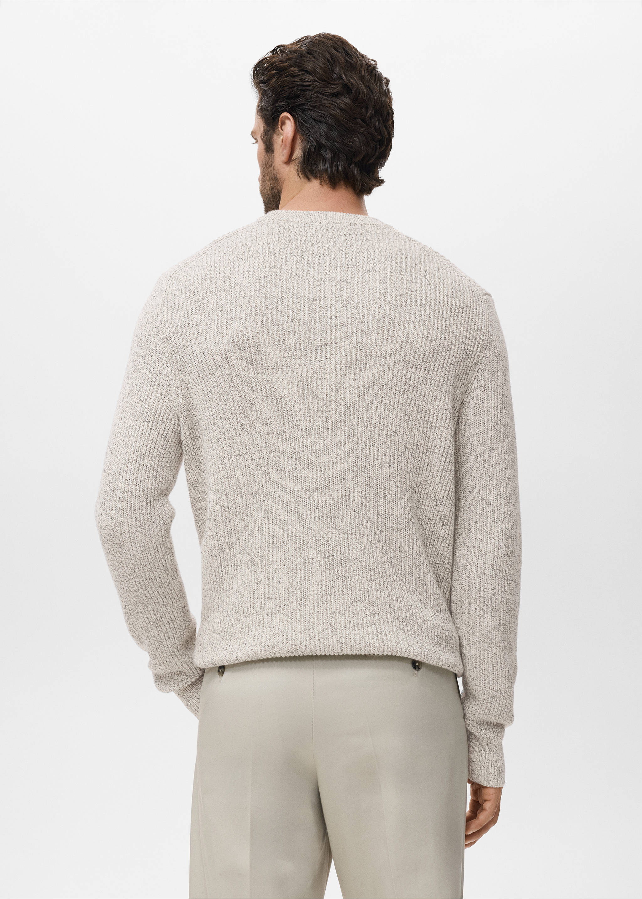 100% cotton specked jersey - Reverse of the article, Off White. Ref: 17005978-00.