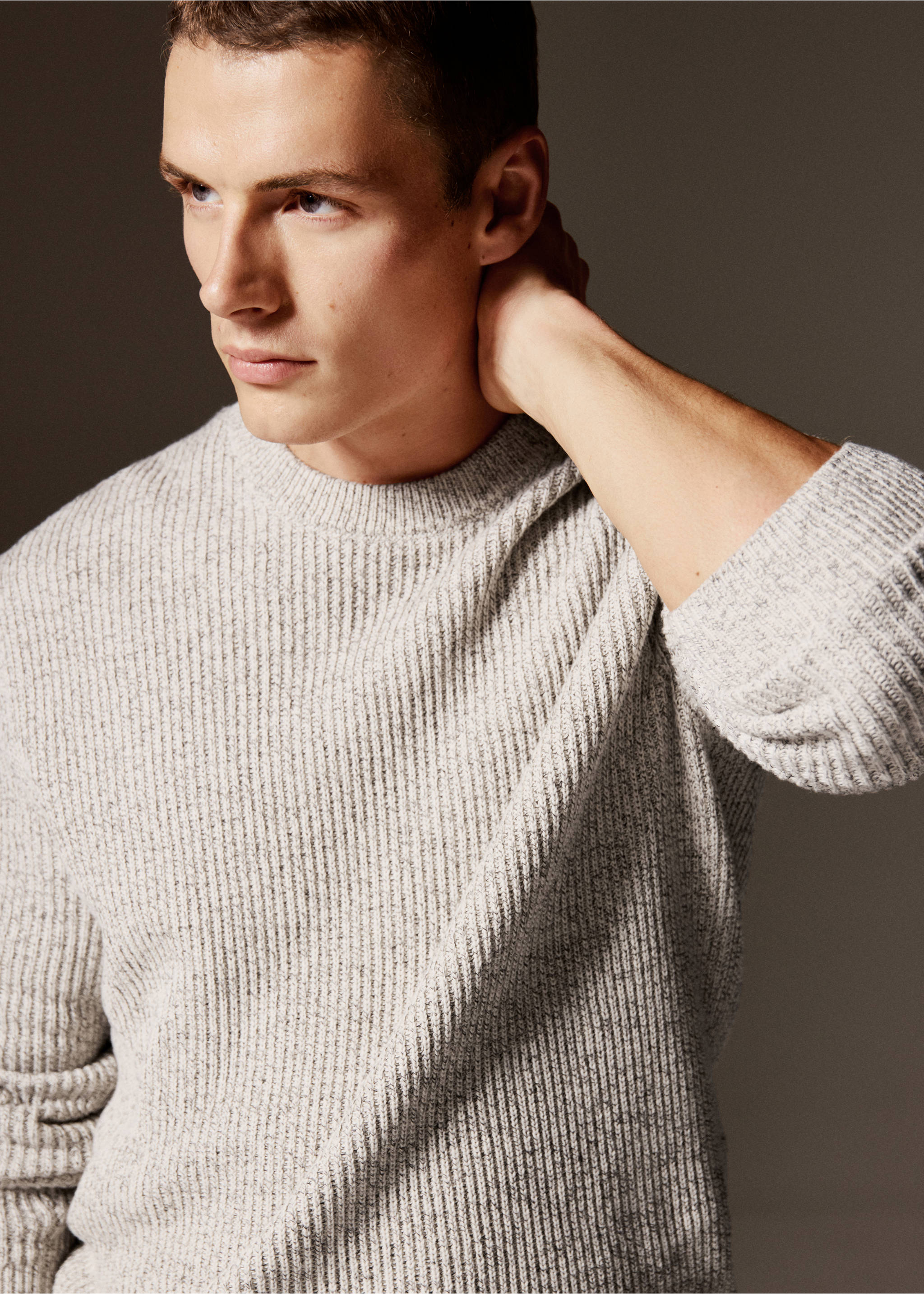 100% cotton specked jersey - Details of the article 3, Off White. Ref: 17005978-00.