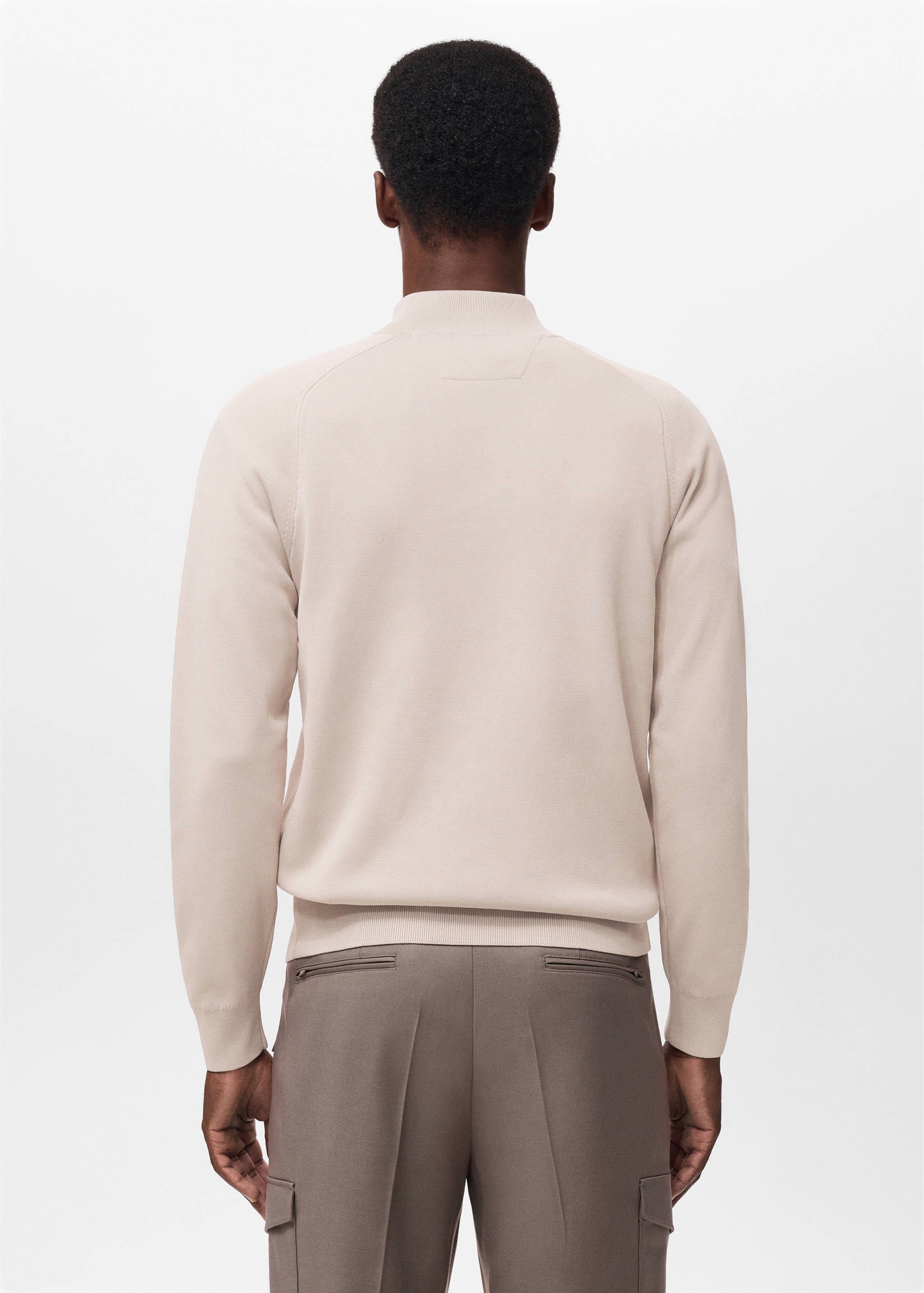 Breathable zip-neck sweater - Reverse of the article