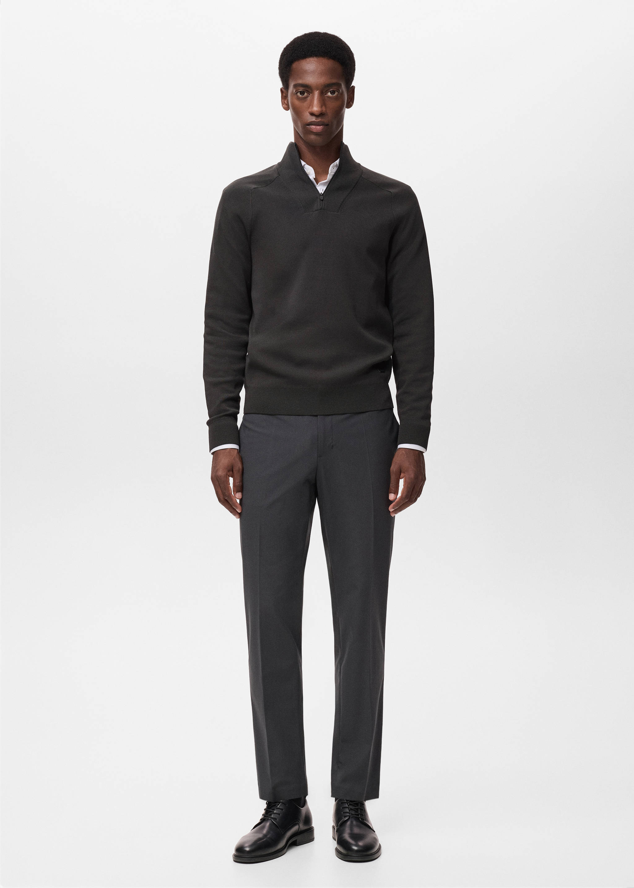 Breathable zip-neck sweater - General plane