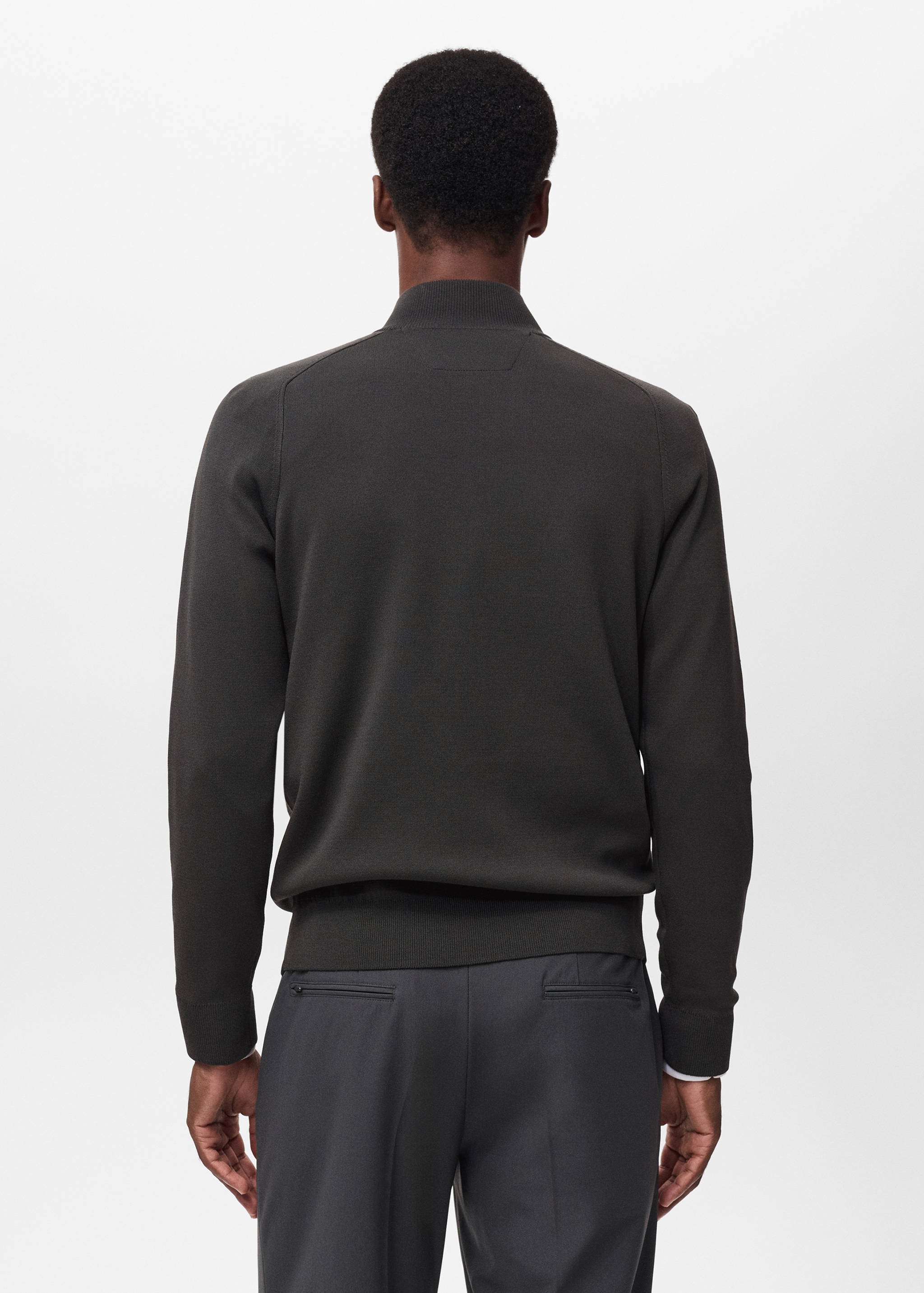 Breathable zip-neck sweater - Reverse of the article