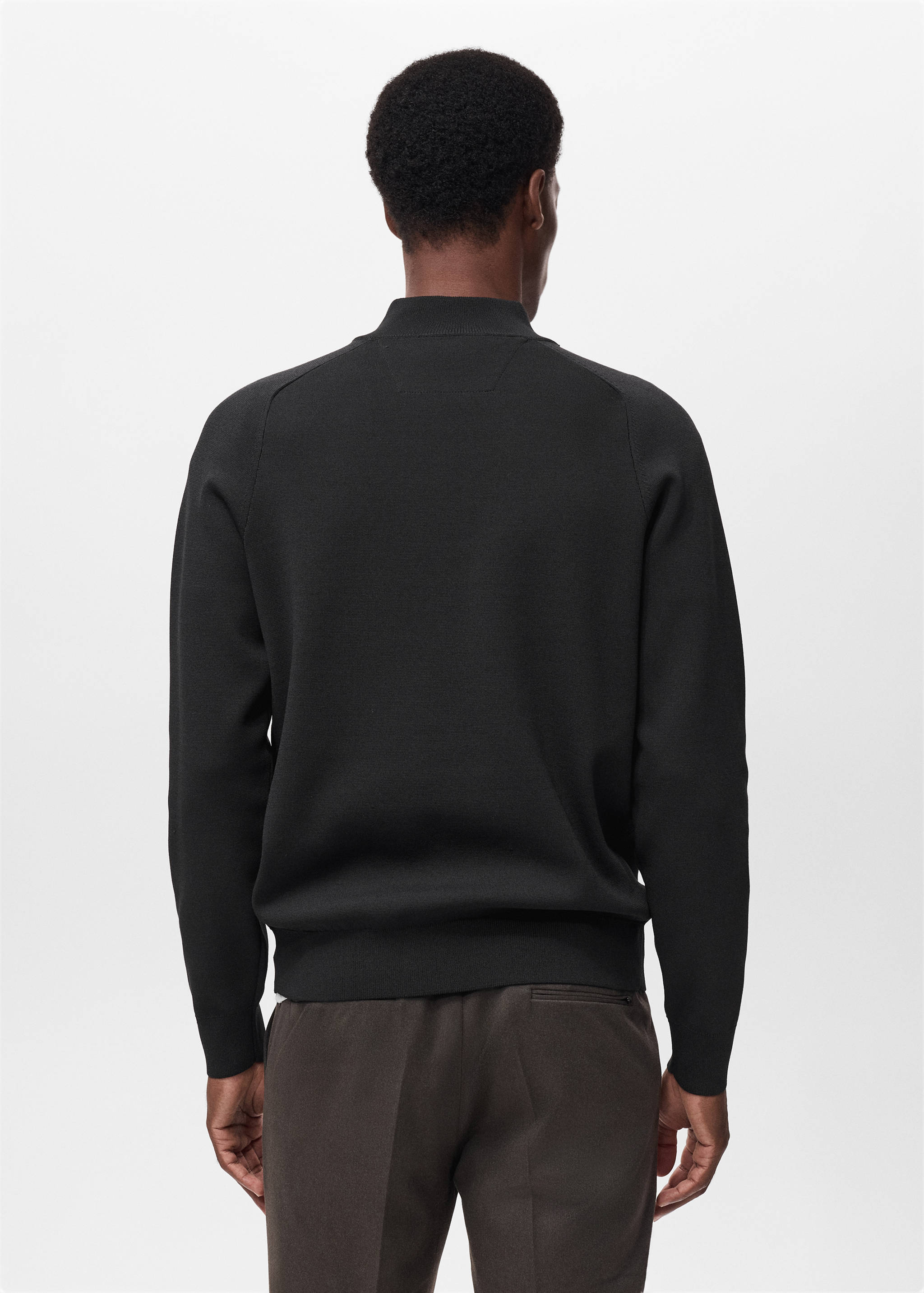 Breathable zip-neck sweater - Reverse of the article