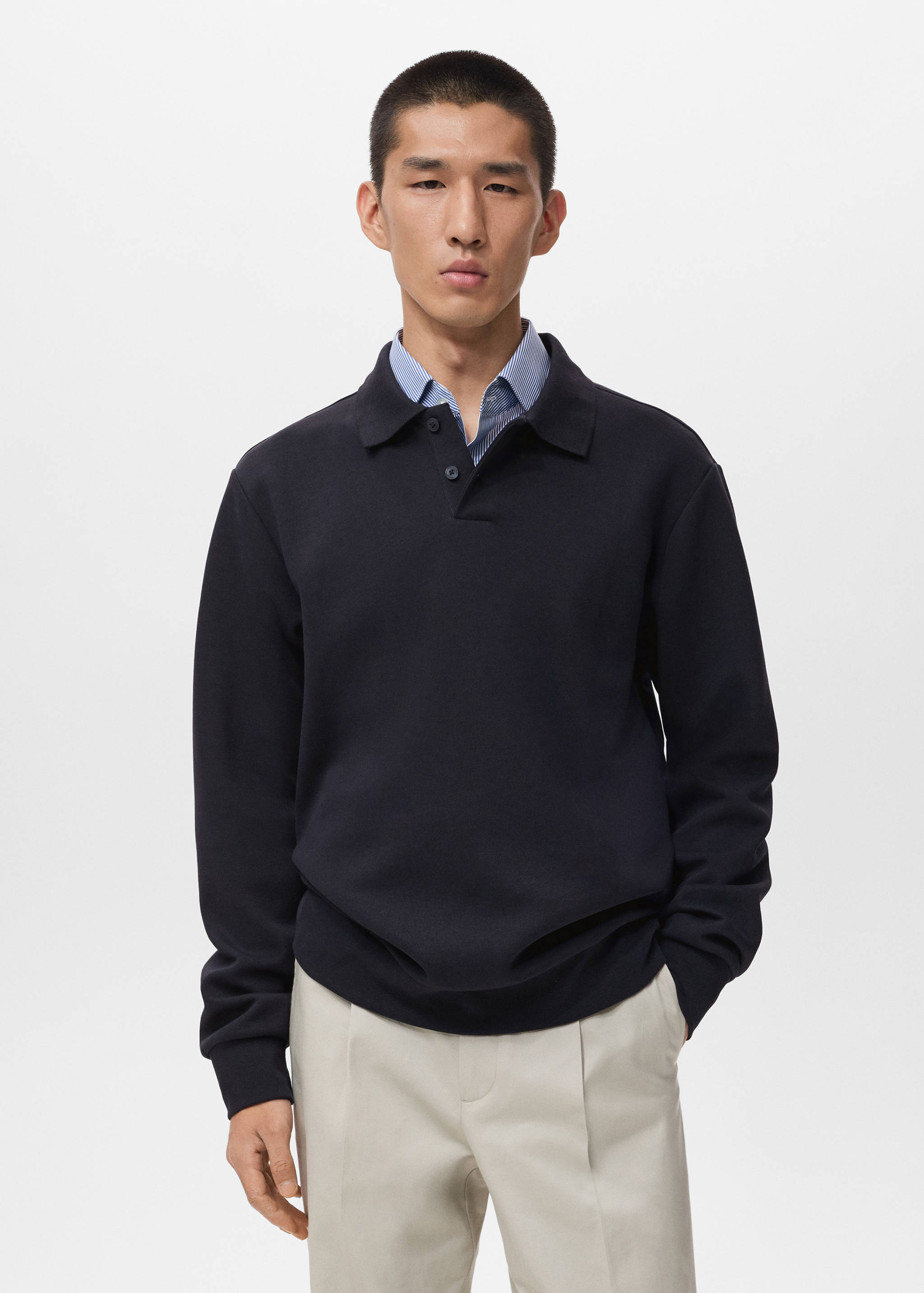 Sweat-shirt polo regular-fit - Plan moyen