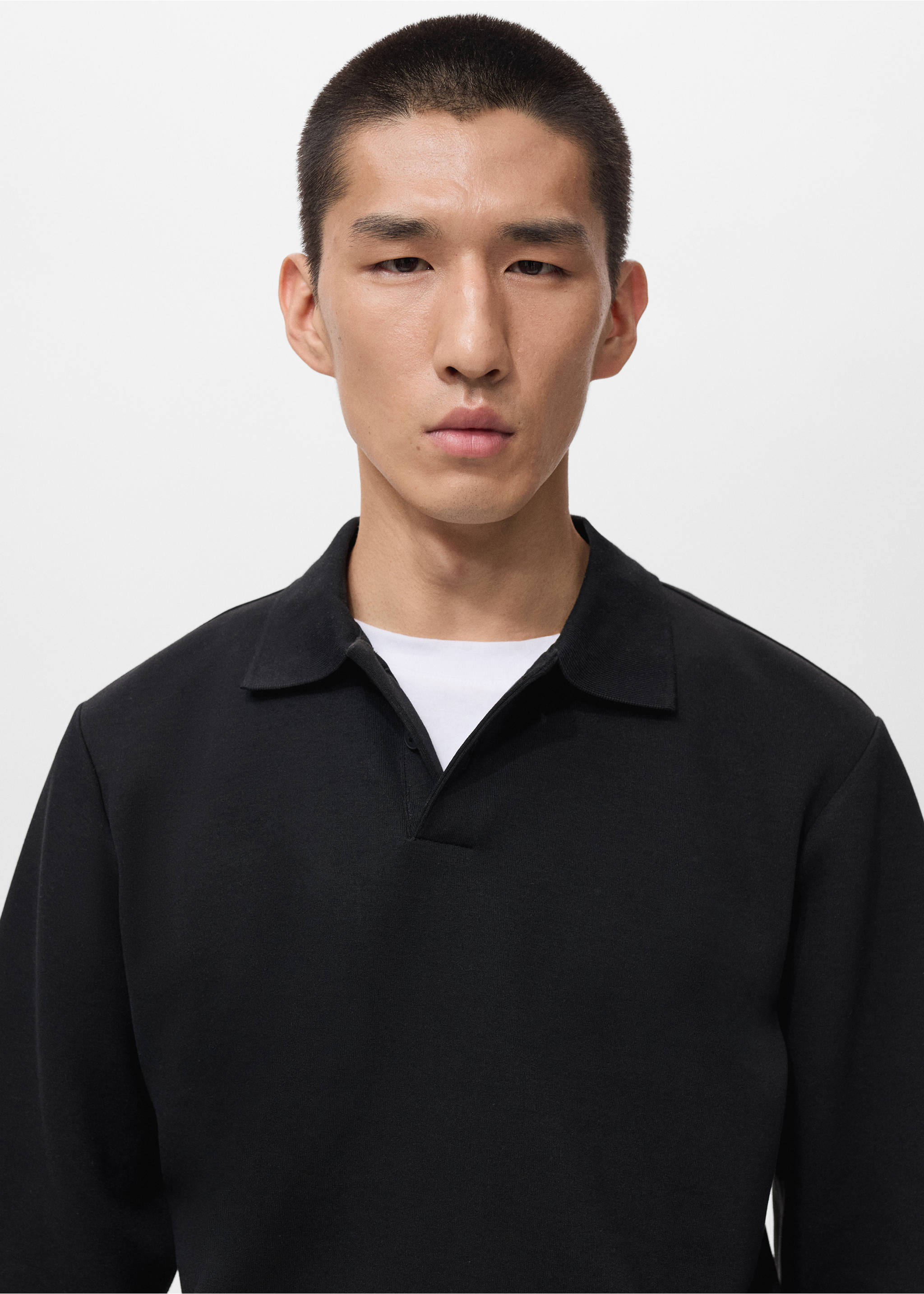 Sweat-shirt polo regular-fit - Détail de l'article 1, Noir. Ref: 17005984-00.