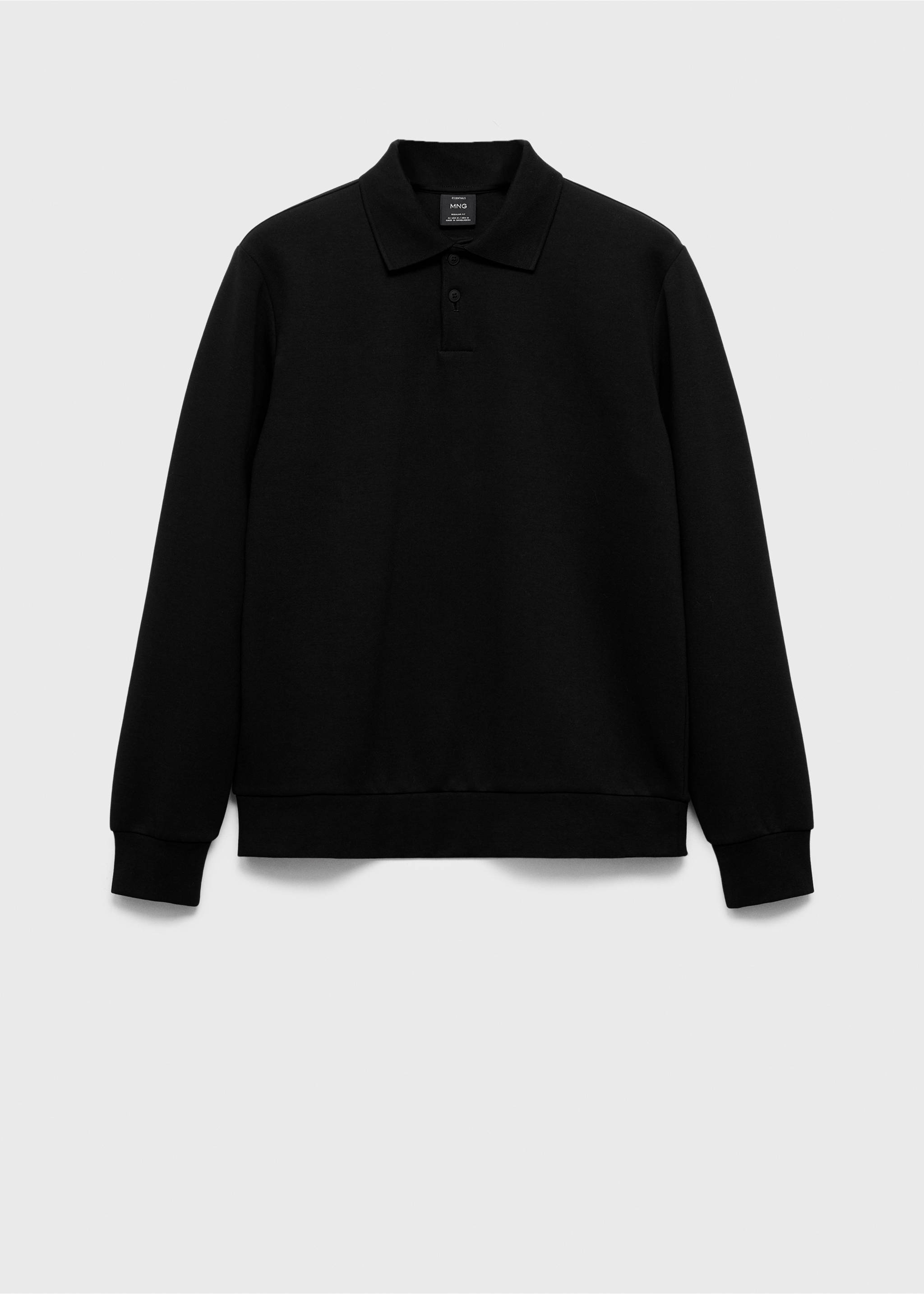 Sweat-shirt polo regular-fit - Article sans modèle, Noir. Ref: 17005984-00.