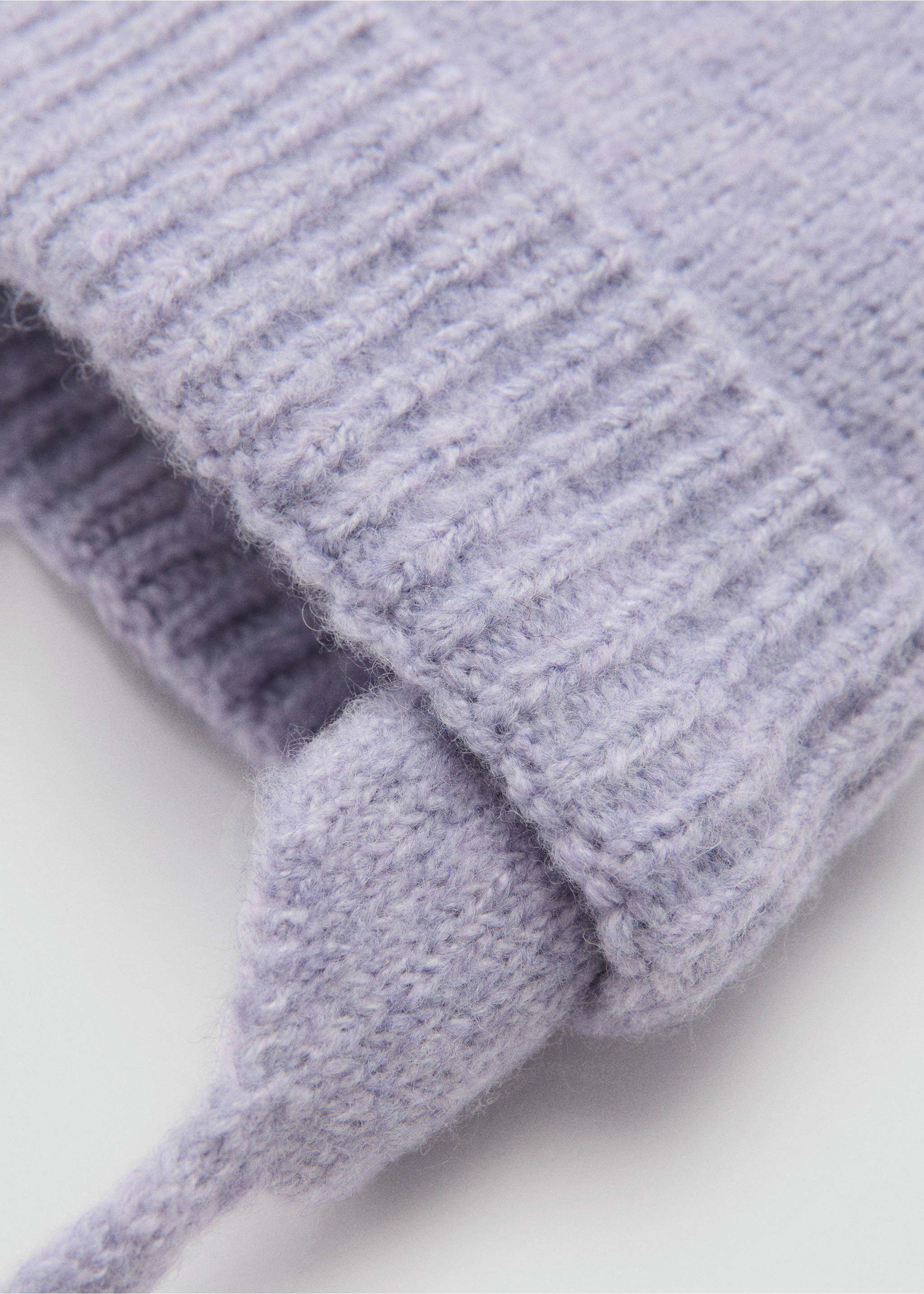 Bommelmütze aus Strick - Mittlere Ansicht, Lila. Ref: 17005987-00.