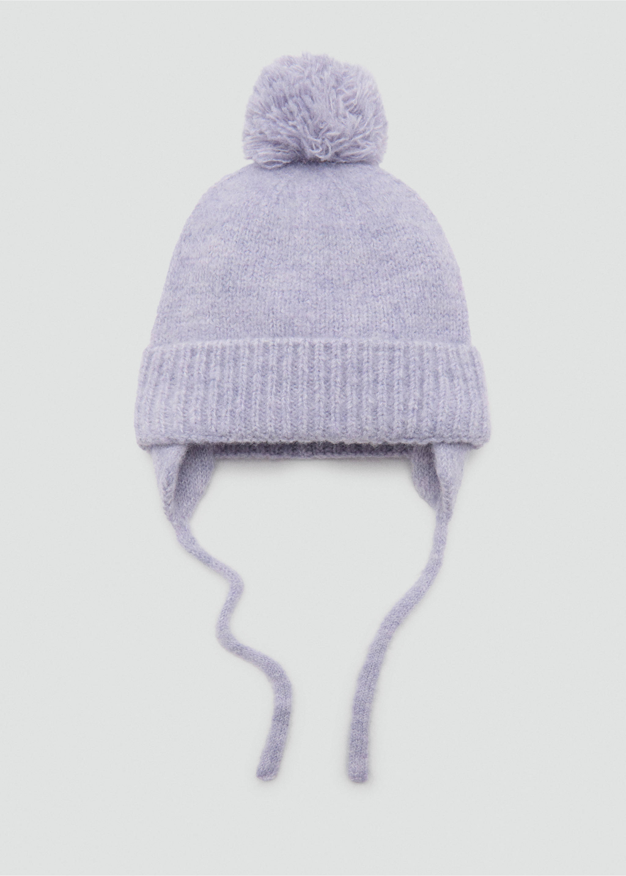 Knitted bobble hat - Article without model, Lilac. Ref: 17005987-00.
