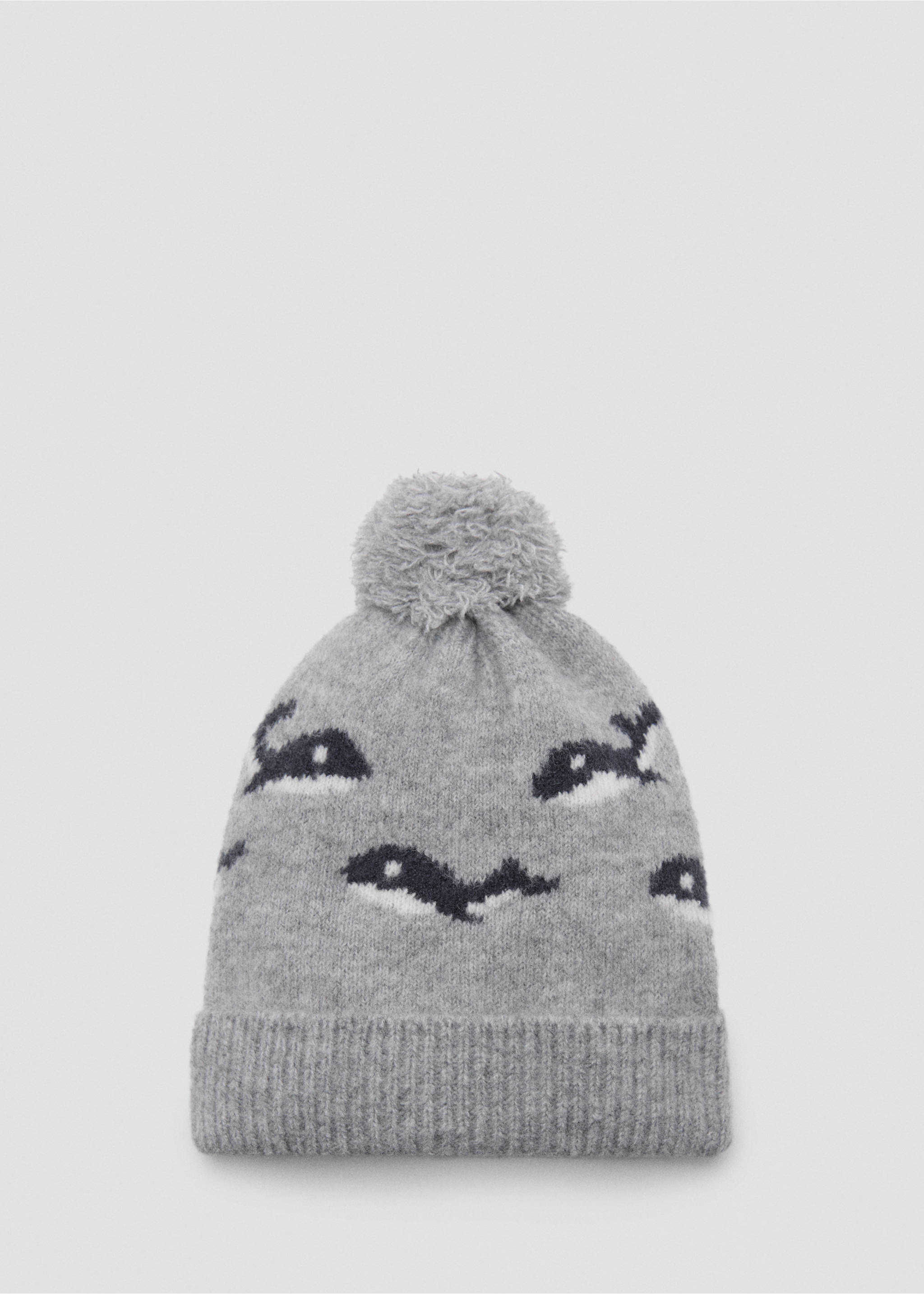 Knitted bobble hat - Article without model, Grey. Ref: 17005988-00.