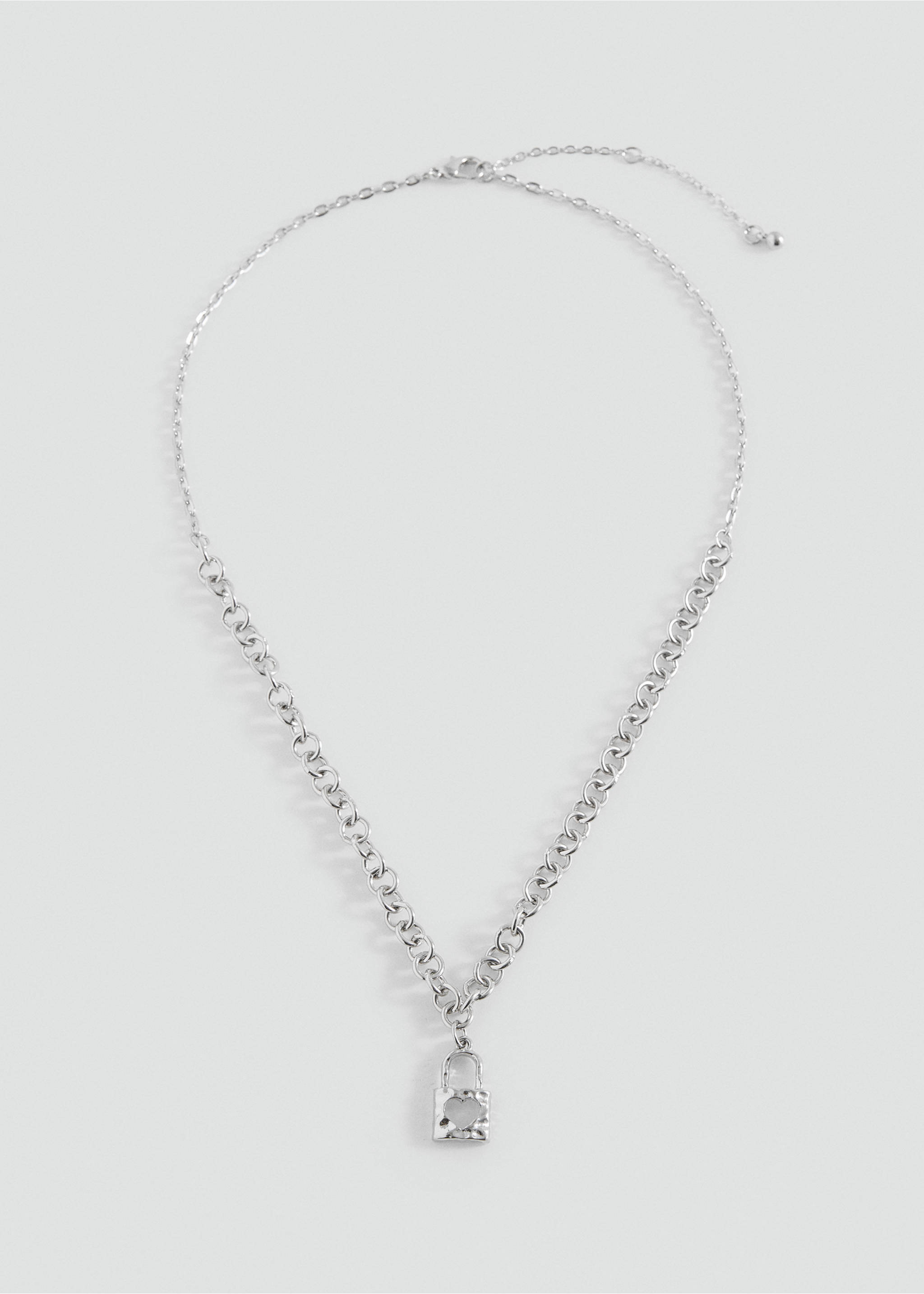 Padlock chain necklace - Article without model, Silver. Ref: 17005998-00.