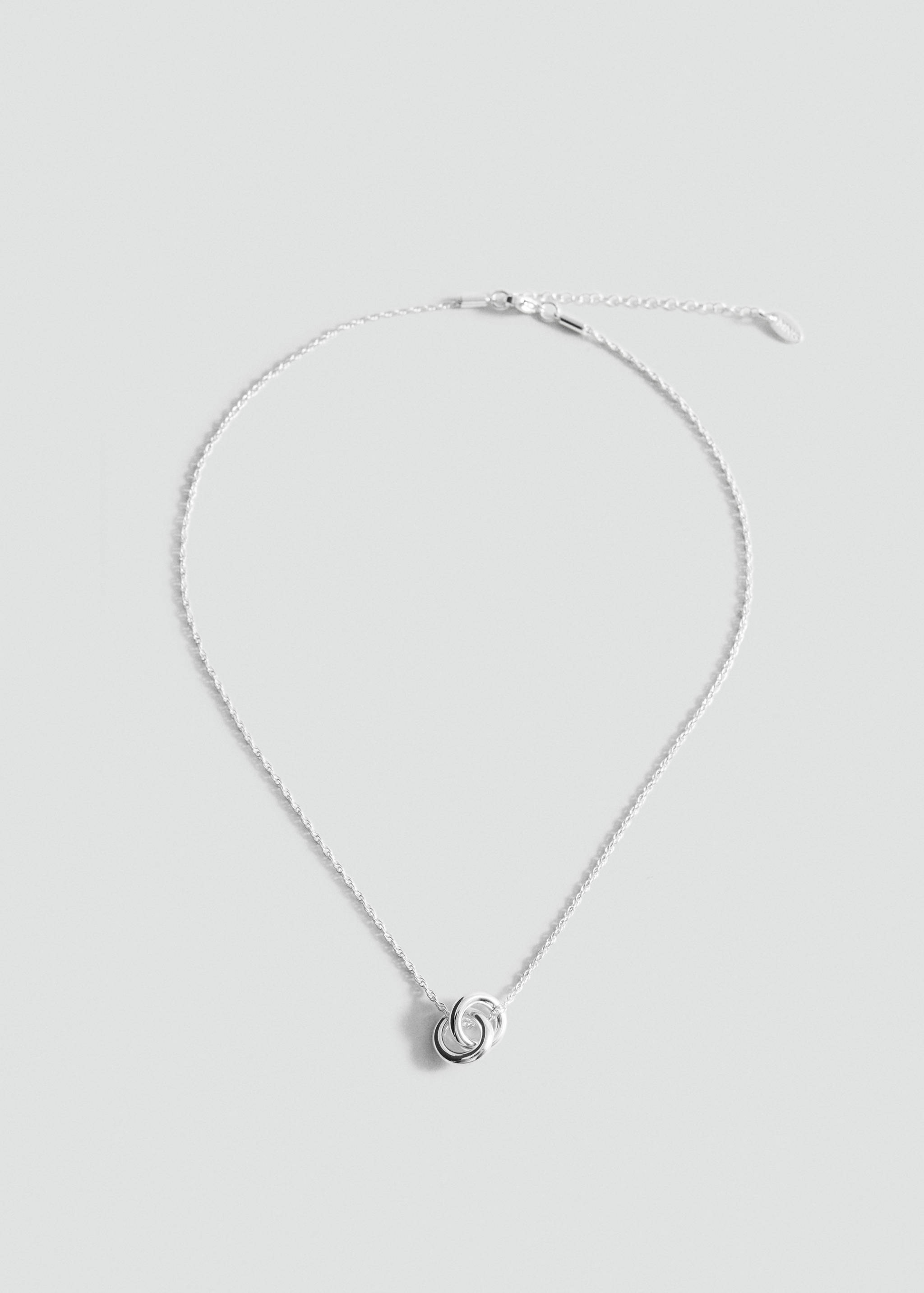 Stainless steel necklace with interlinked rings - Article without model