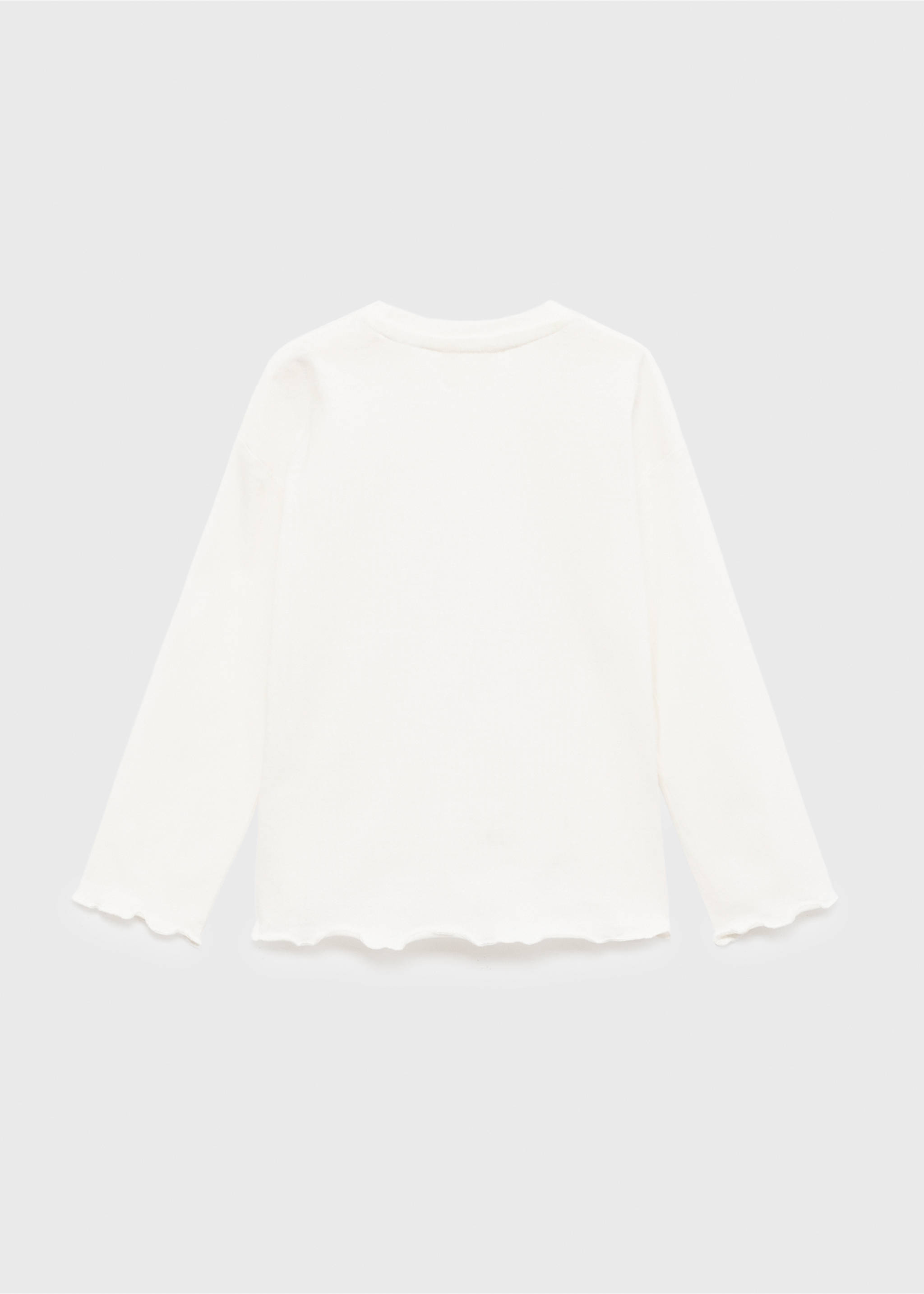 T-shirt with embroidered glitter - Reverse of the article, Off White. Ref: 17006342-00.