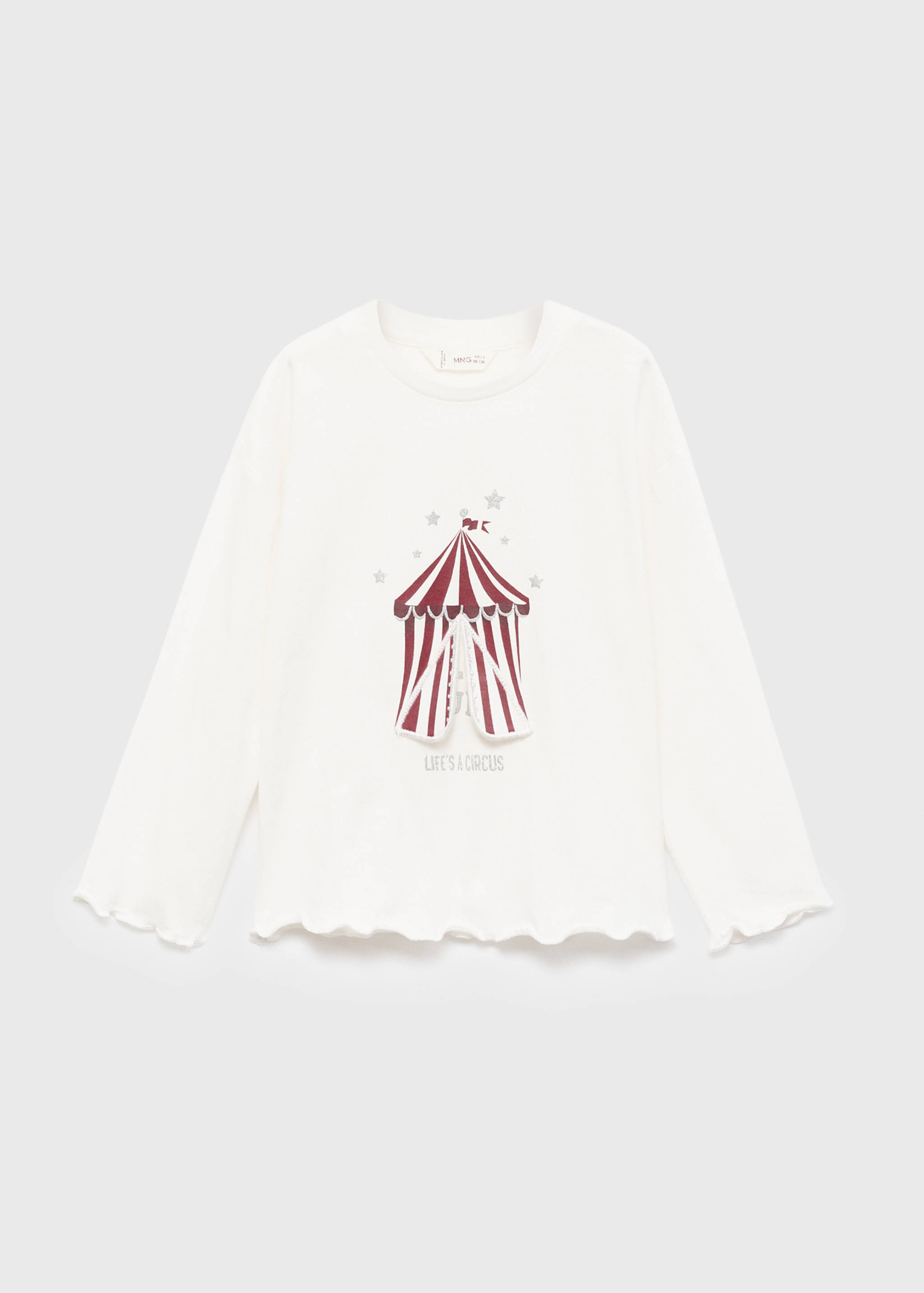 T-shirt with embroidered glitter - Article without model