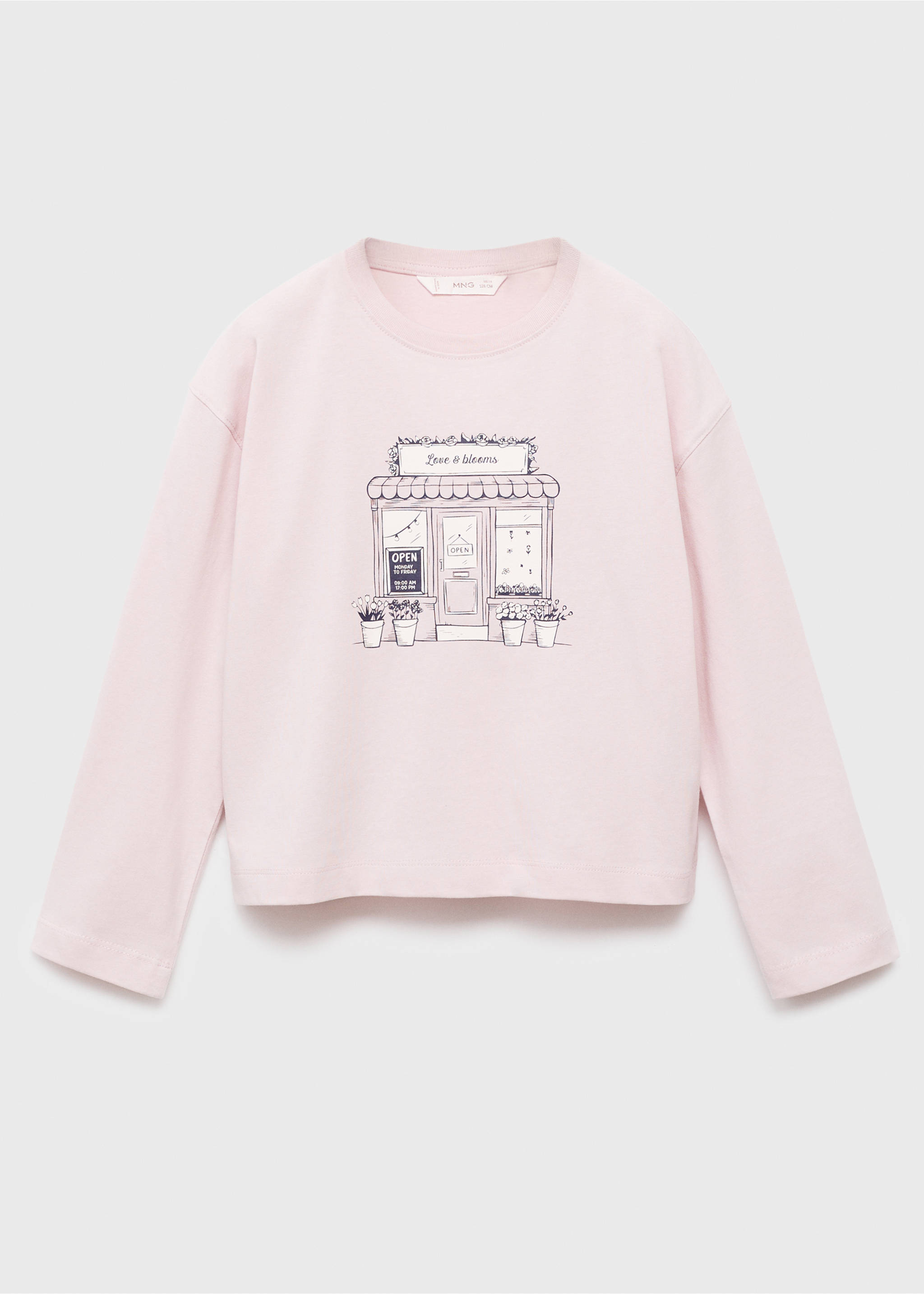 Printed long sleeve t-shirt - Article without model, Light/Pastel Purple. Ref: 17006346-00.
