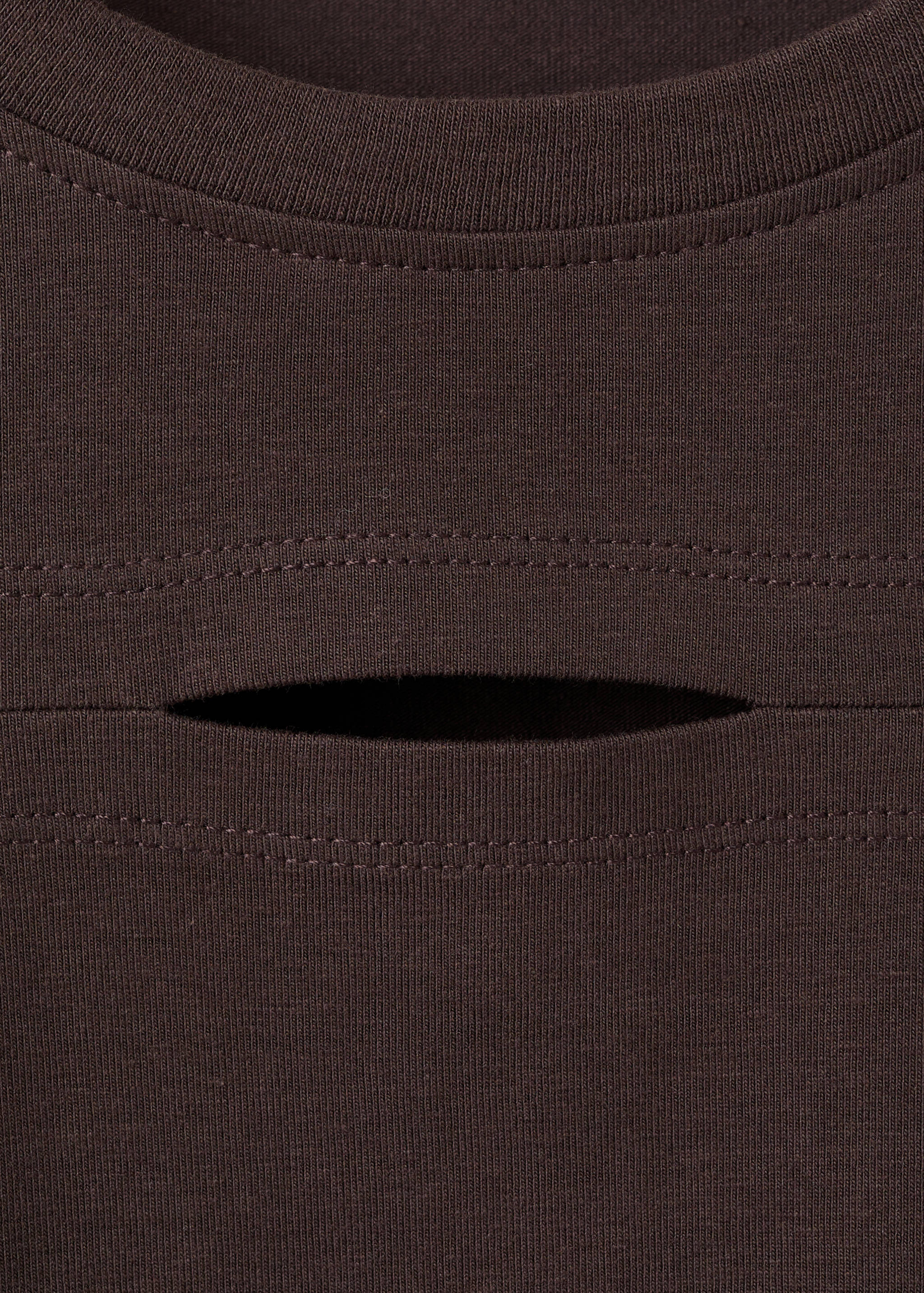 Cotton t-shirt with cut-out - Details of the article 8