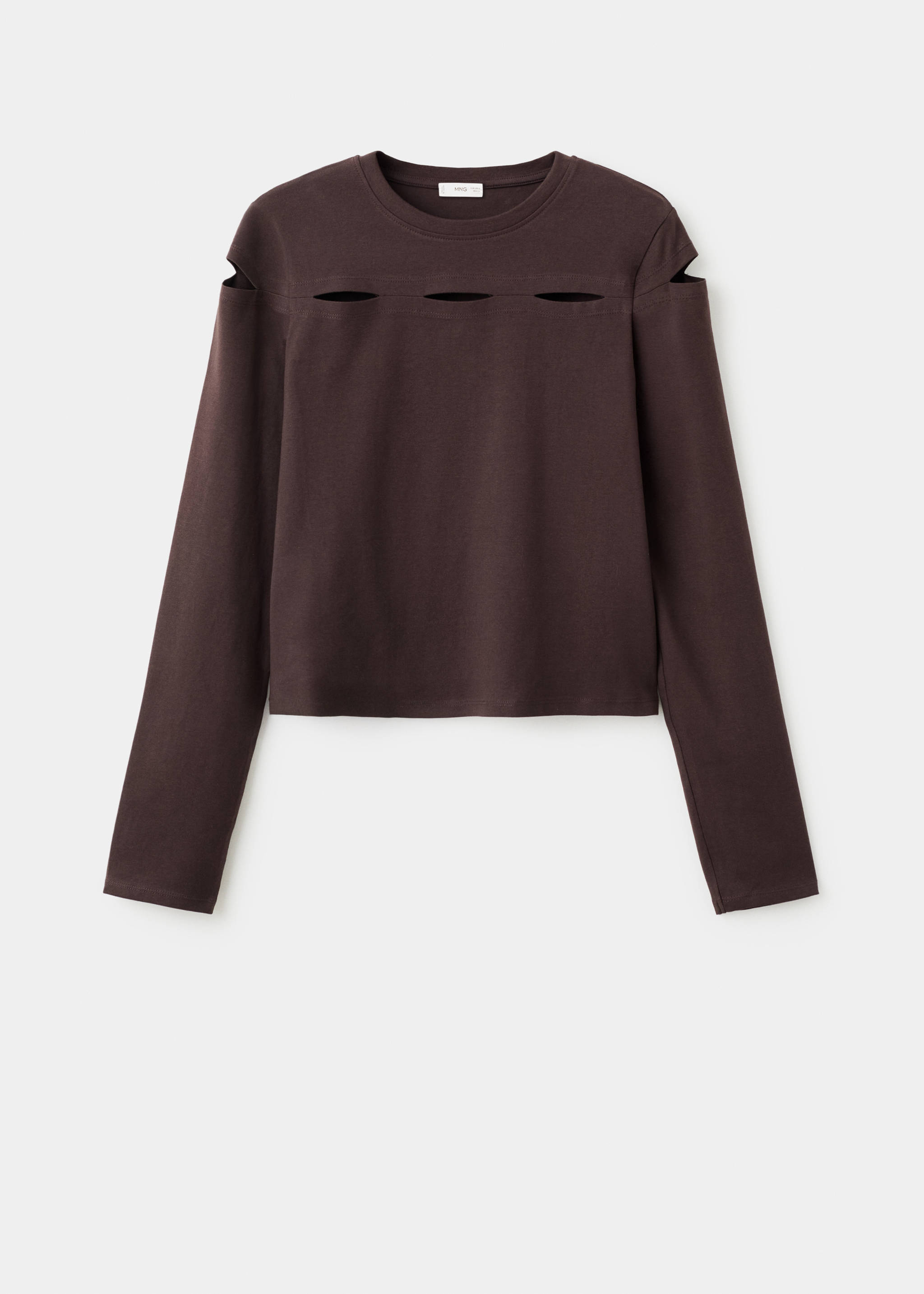 Cotton t-shirt with cut-out - Article without model