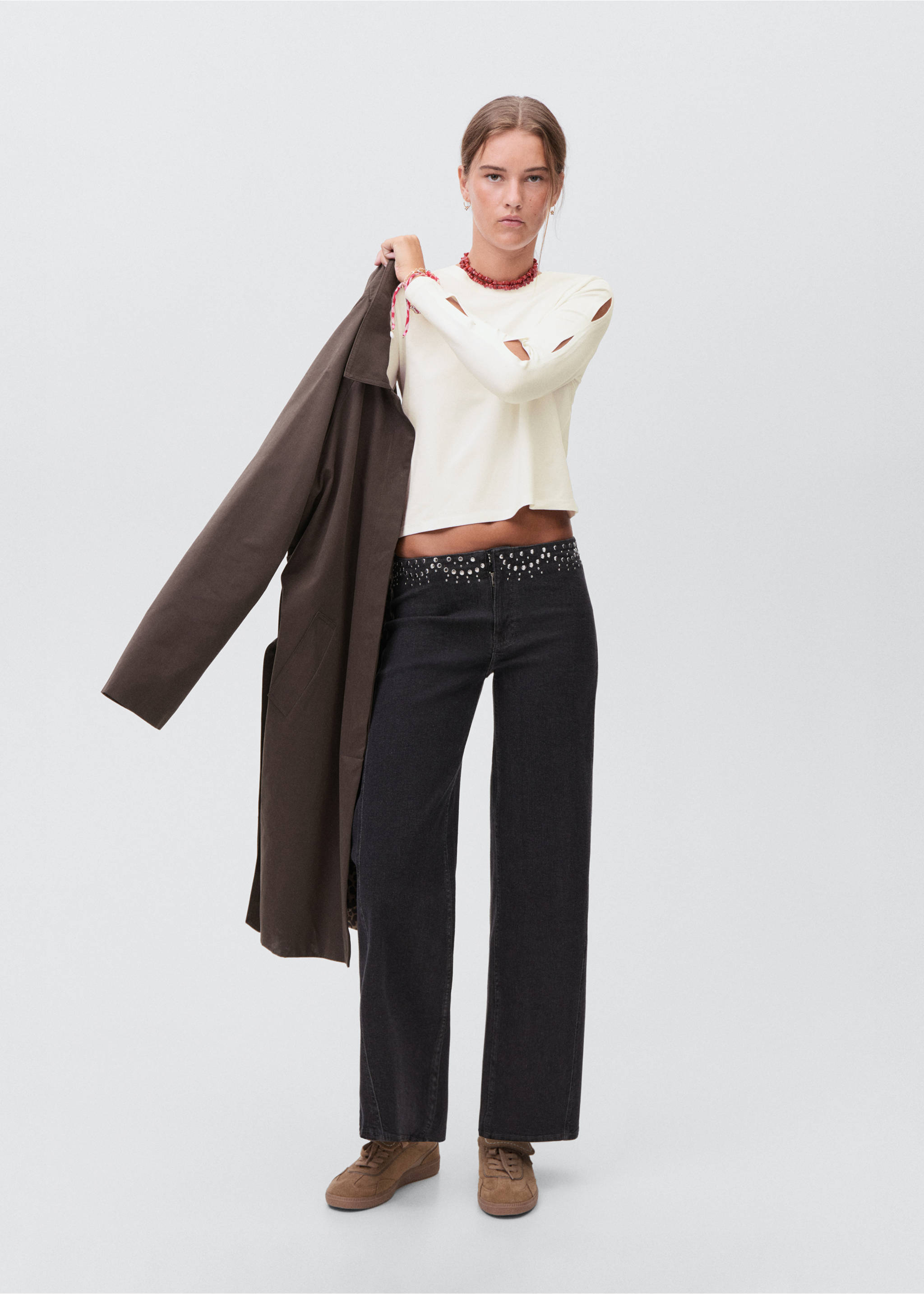 Cut-out t-shirt - Details of the article 2, Off White. Ref: 17006350-00.