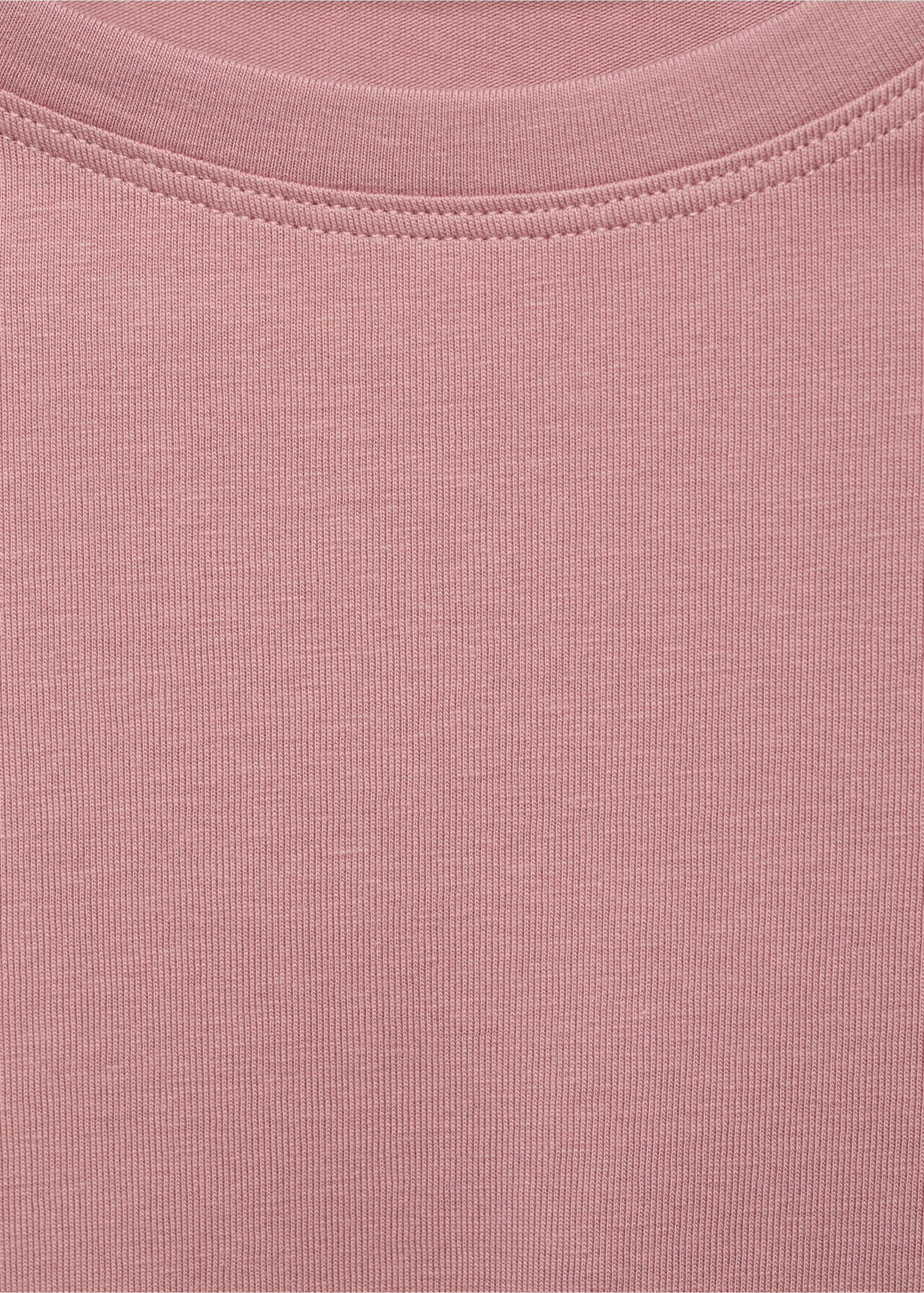 Cut-out t-shirt - Details of the article 0, Pink. Ref: 17006350-00.