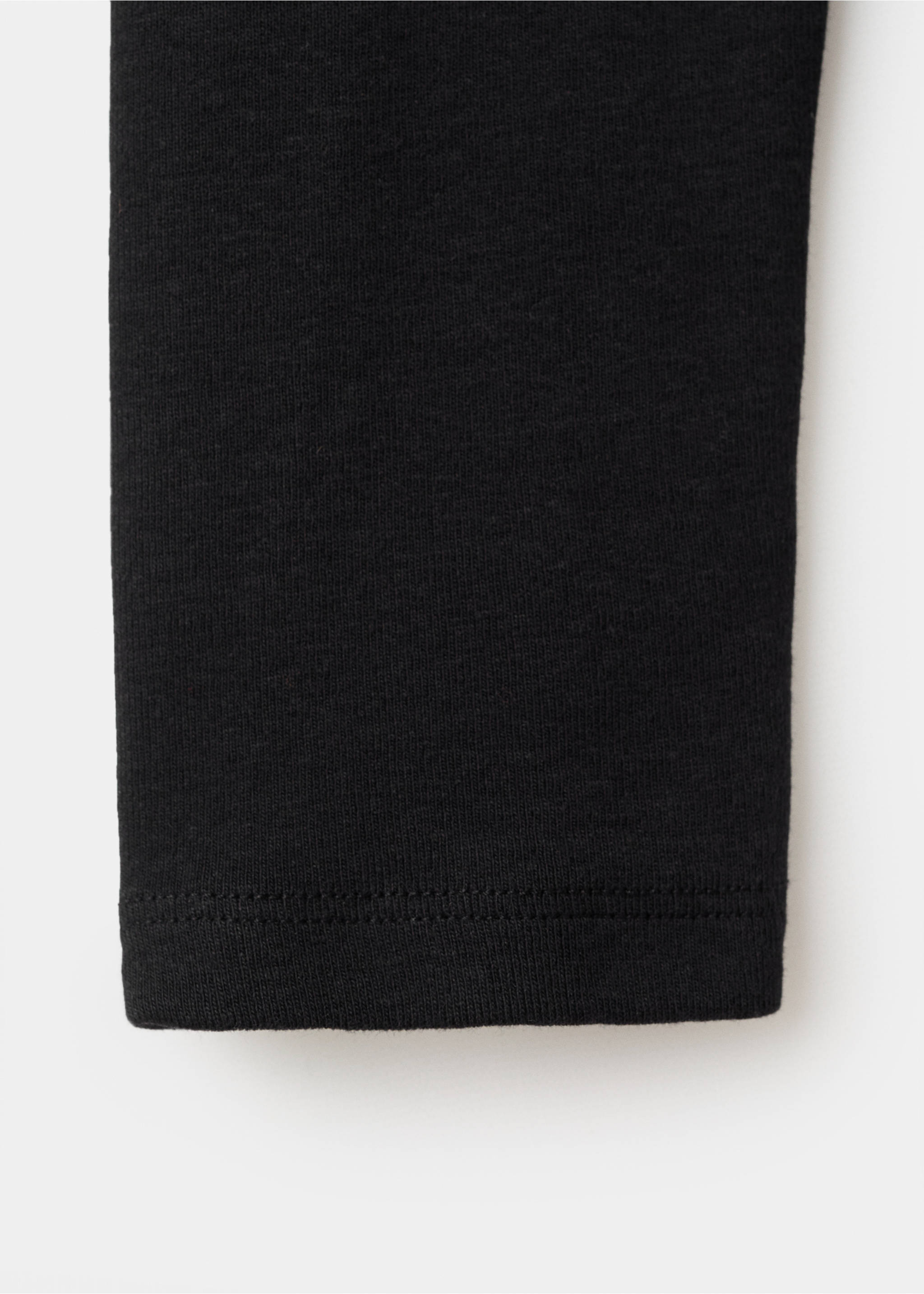 Gathered cotton t-shirt - Details of the article 0, Black. Ref: 17006352-00.