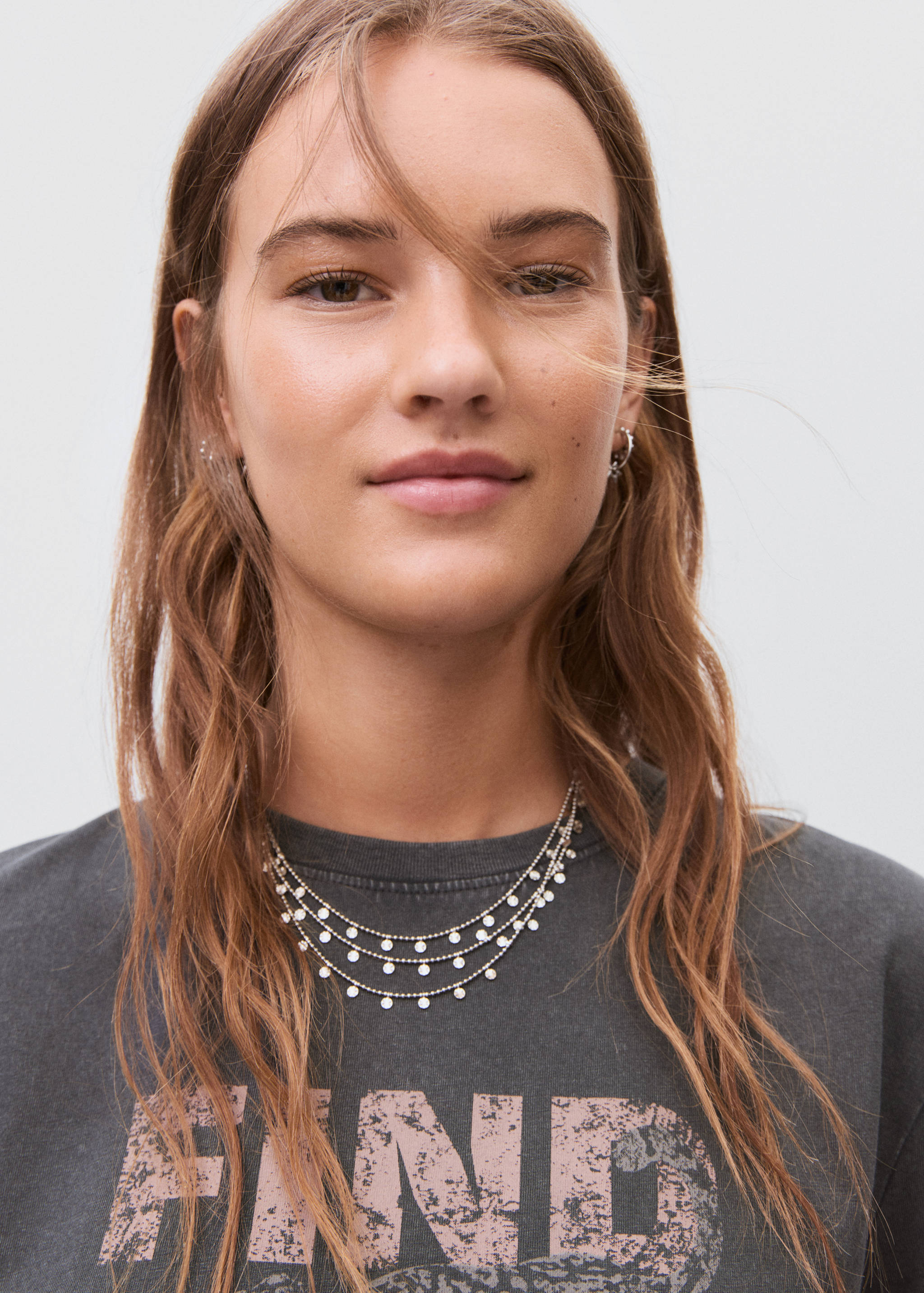 Printed cotton-blend t-shirt - Details of the article 1