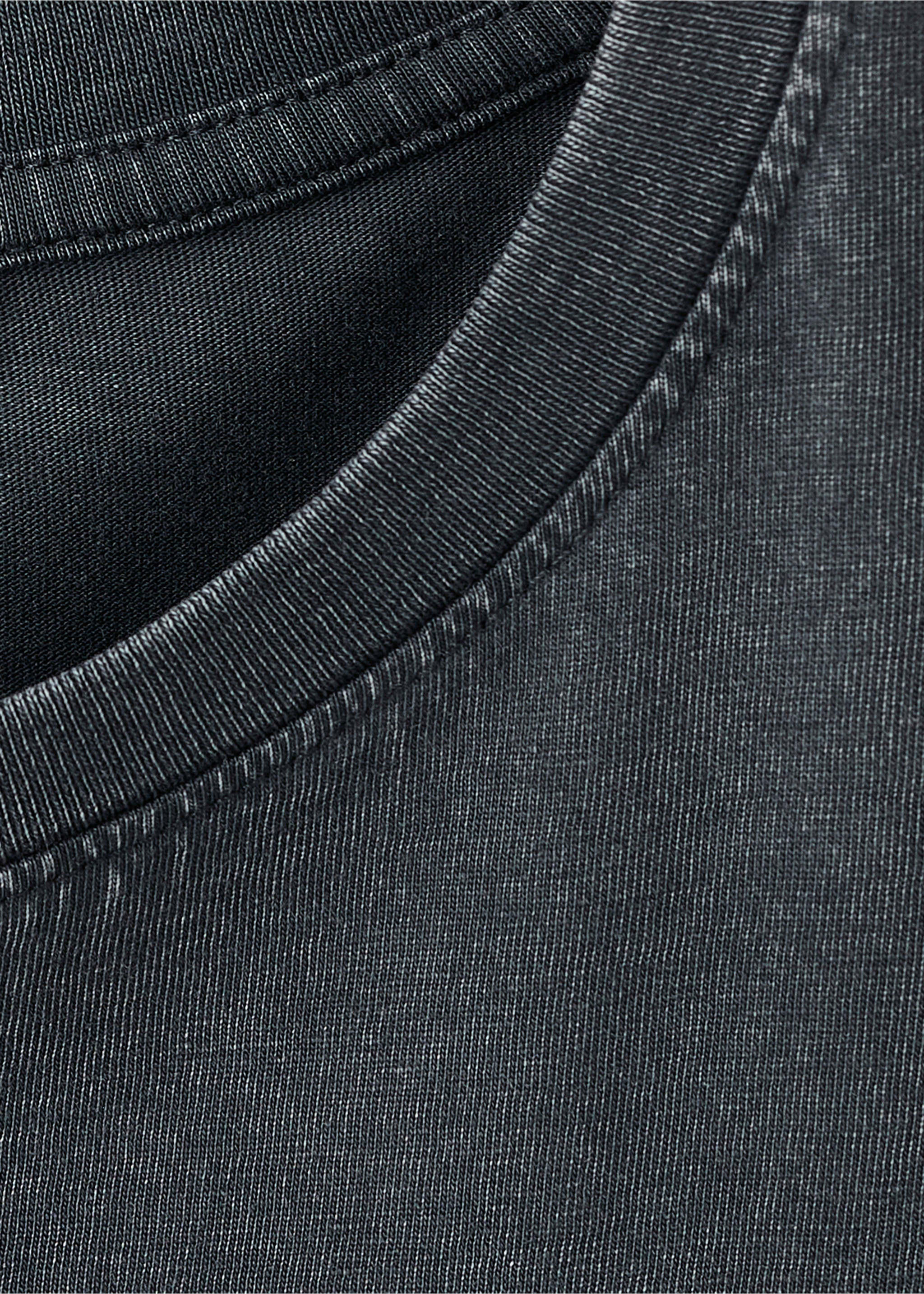 Printed cotton-blend t-shirt - Details of the article 8, Charcoal. Ref: 17006353-00.