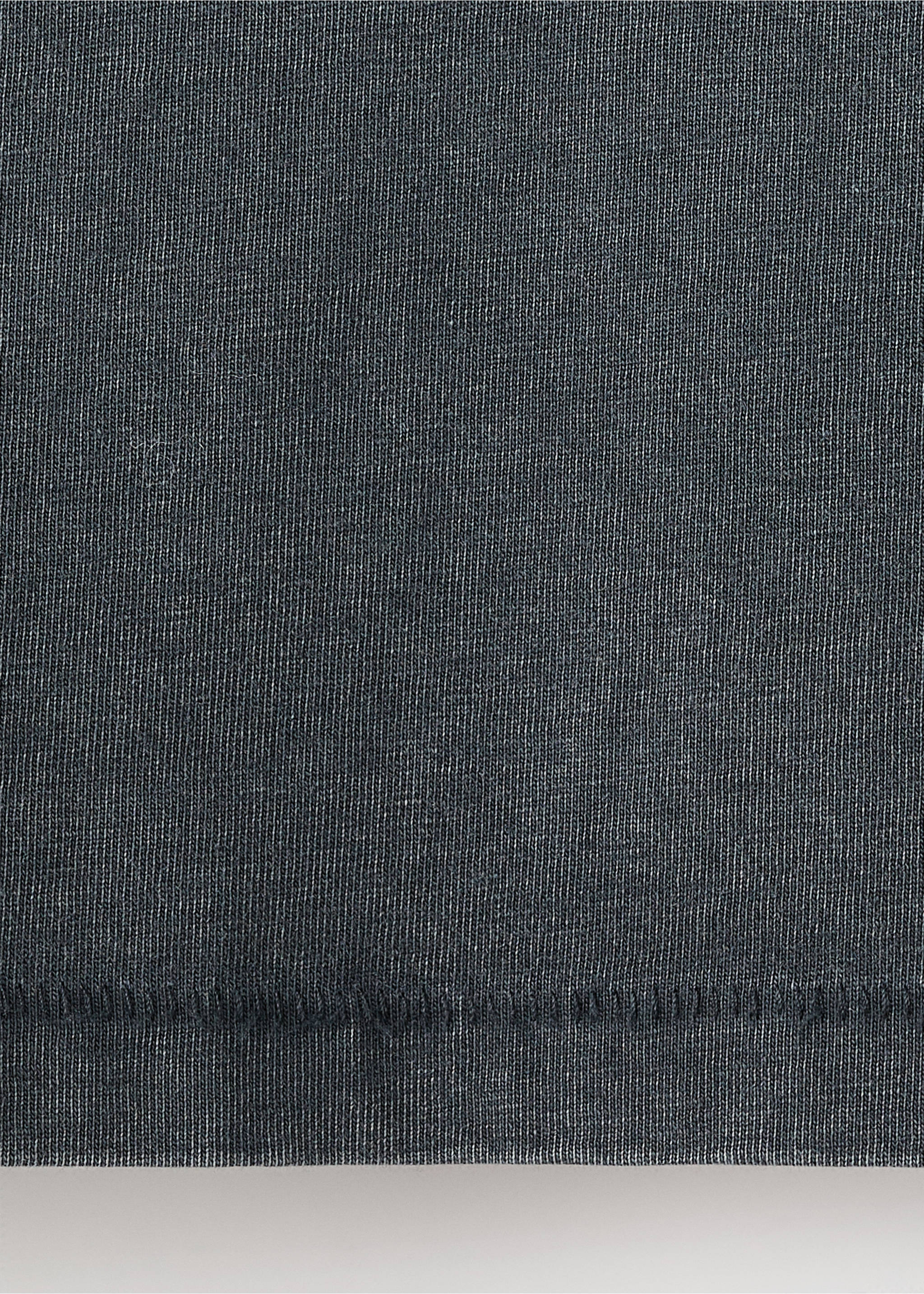 Printed cotton-blend t-shirt - Details of the article 0, Charcoal. Ref: 17006353-00.