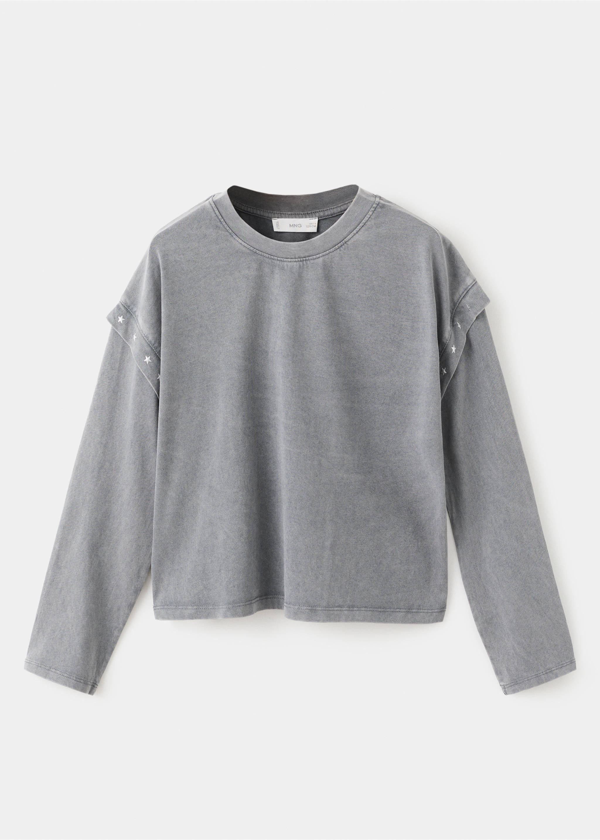 T-shirt détail perles - Article sans modèle, Gris anthracite. Ref: 17006355-00.