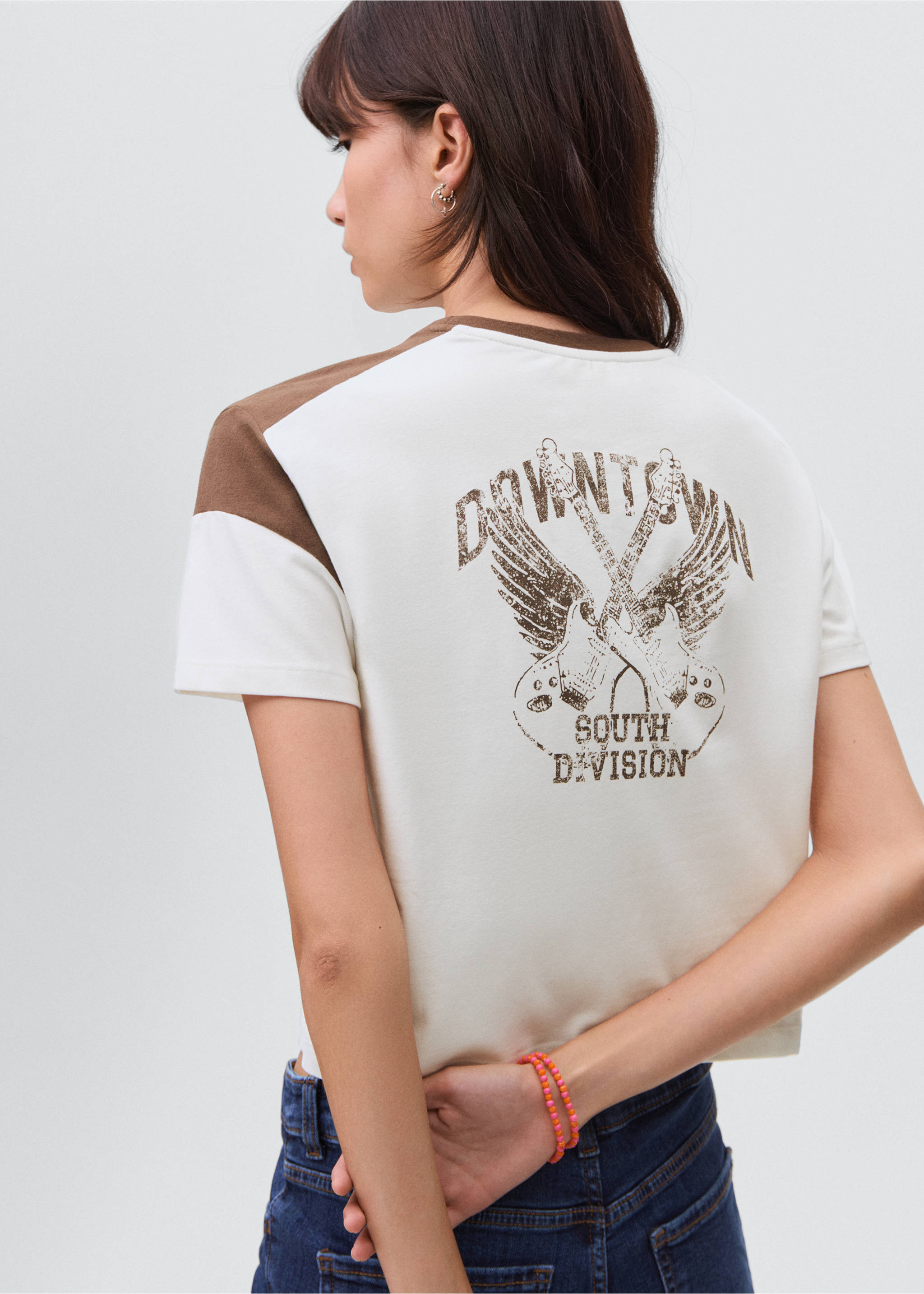Printed cotton-blend t-shirt - Reverse of the article, Off White. Ref: 17006356-00.