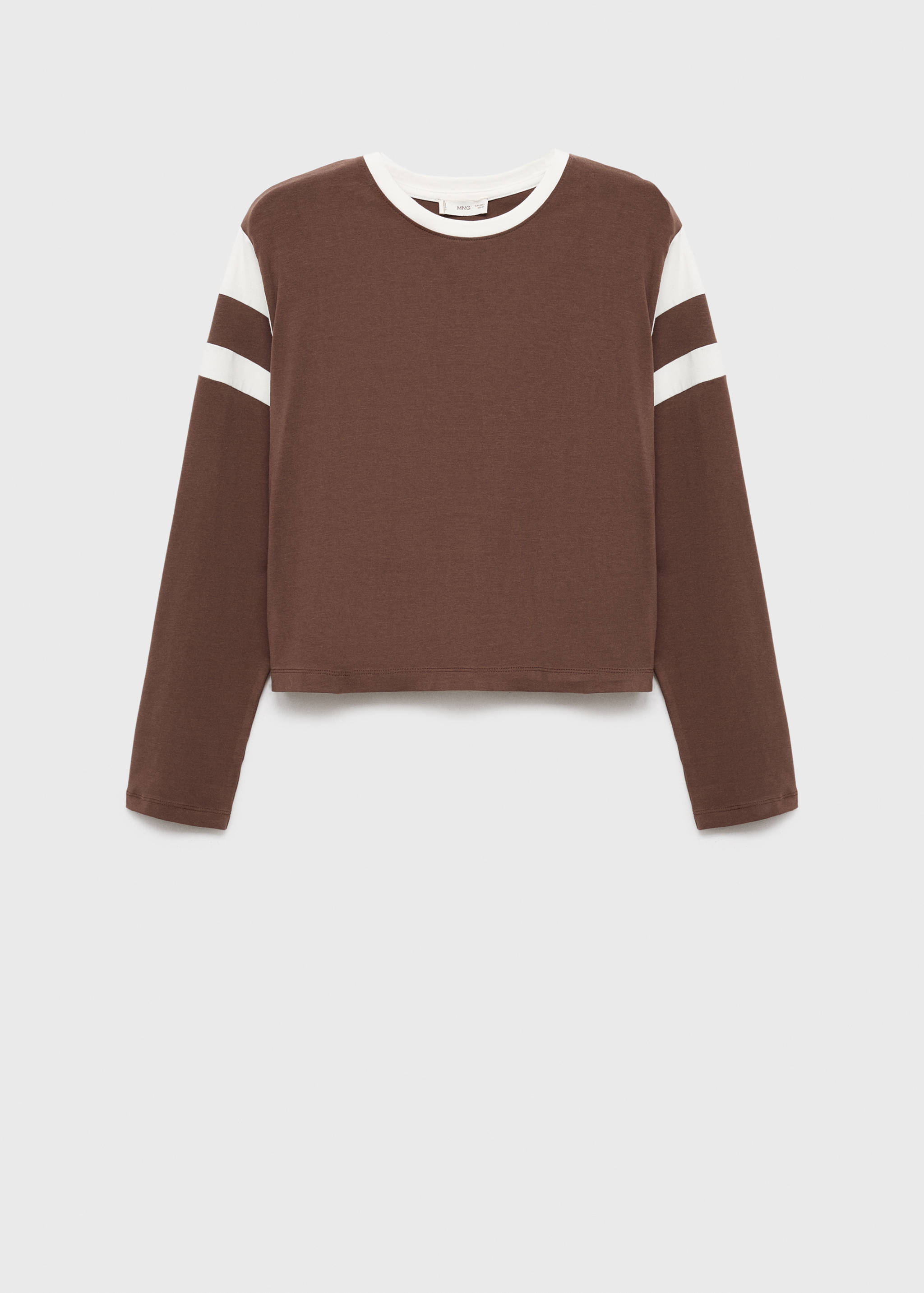 Contrasting collar cotton t-shirt - Article without model