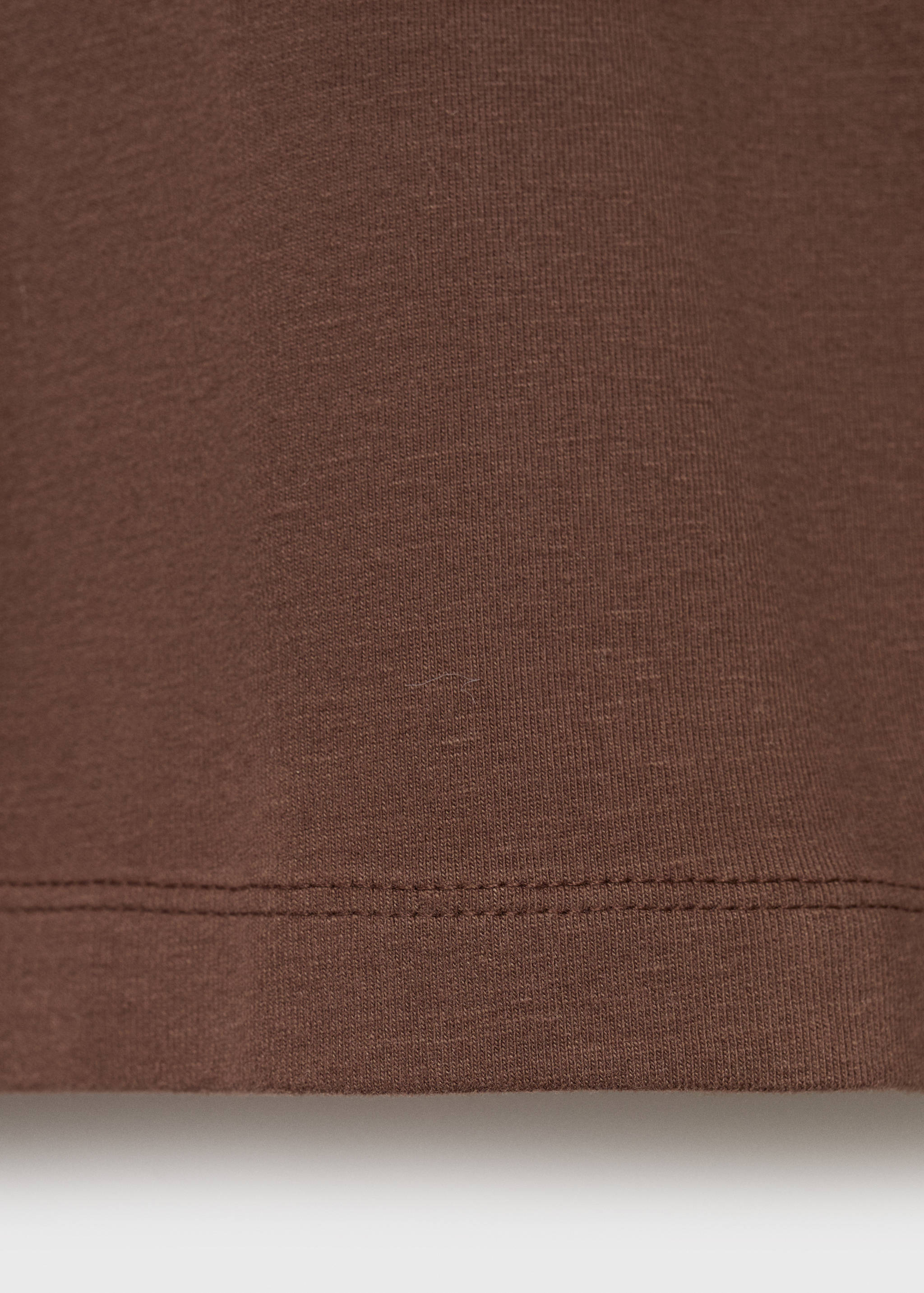 Contrasting collar cotton t-shirt - Details of the article 0