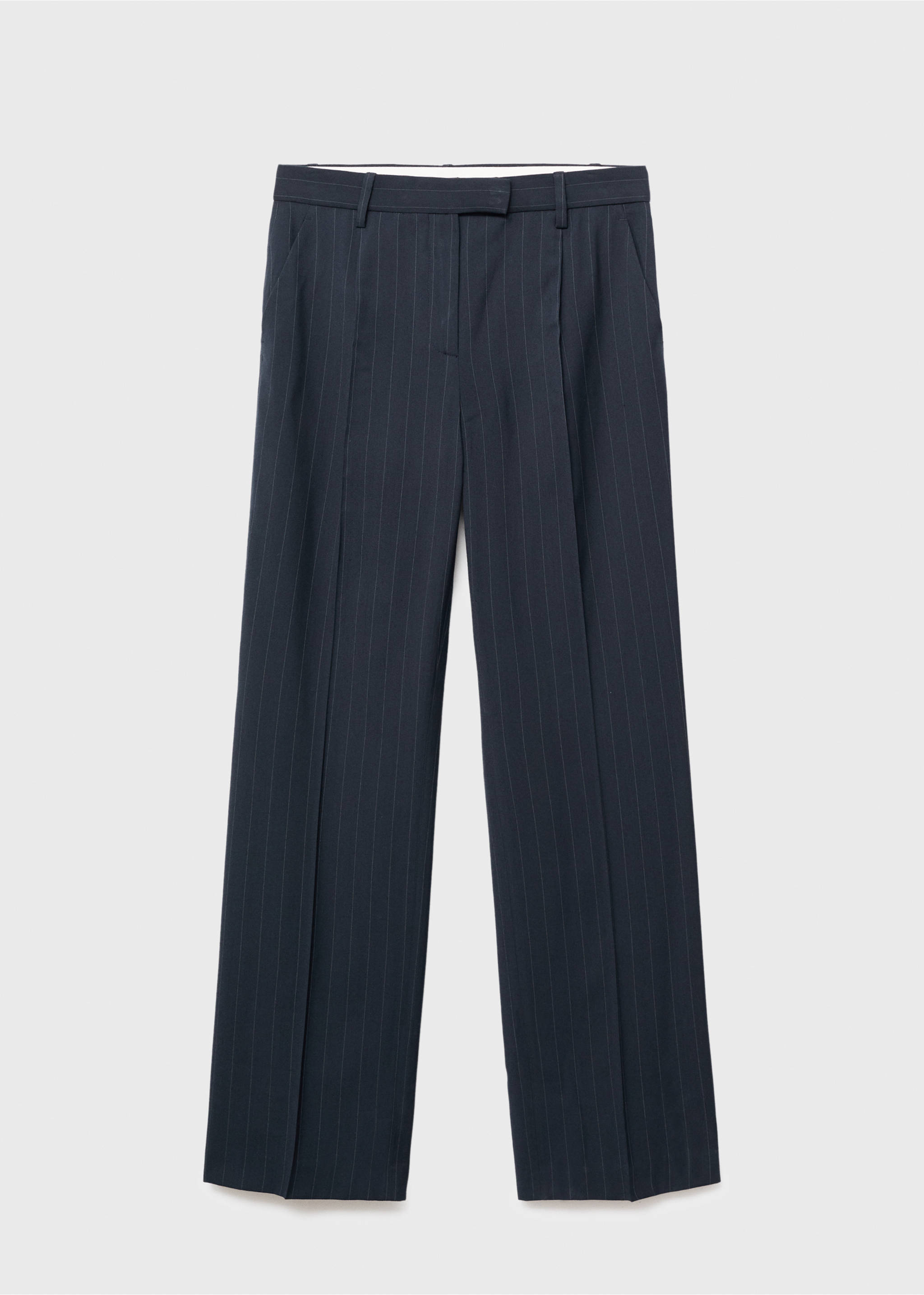 Pinstripe suit trousers - Article without model, Navy. Ref: 17006369-00.