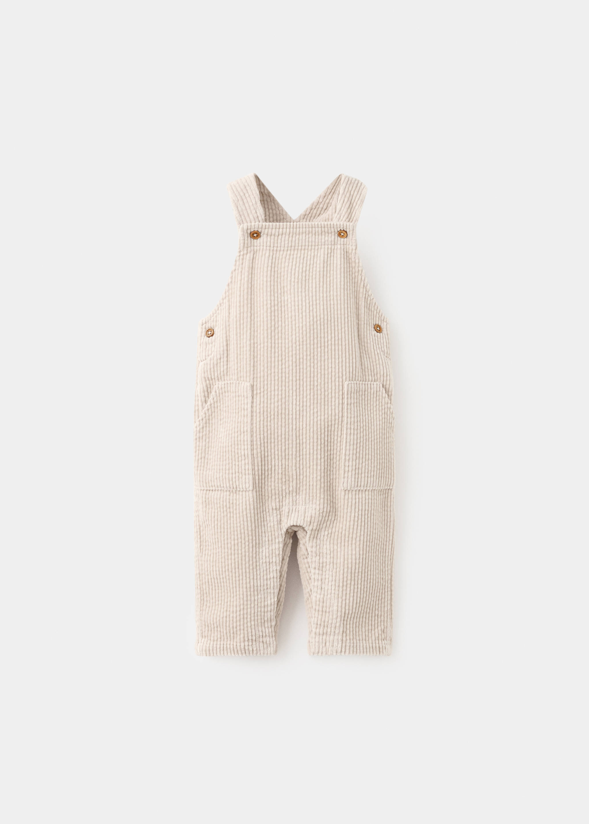 Long corduroy dungarees - Article without model