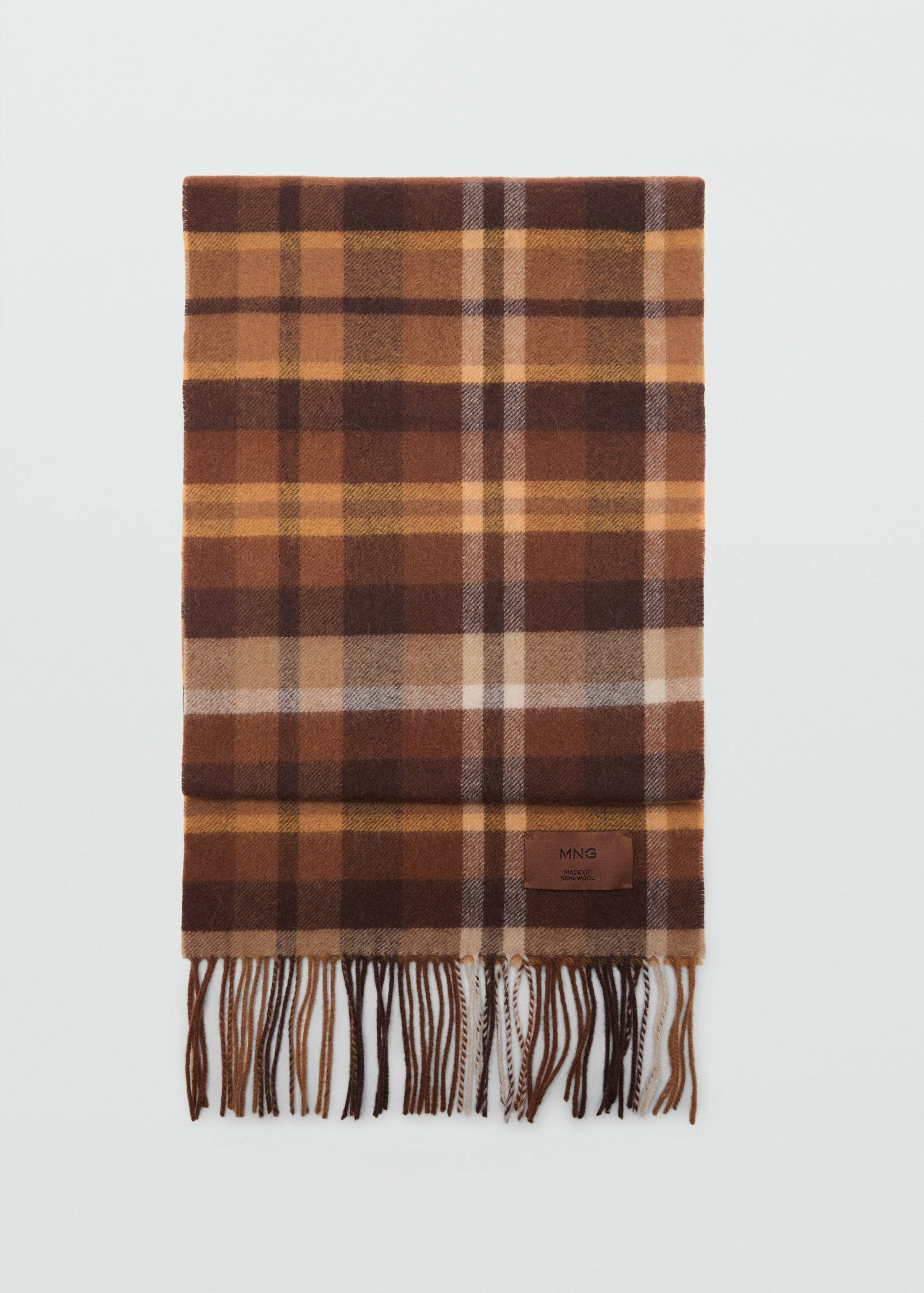 Woollen check scarf - Article without model