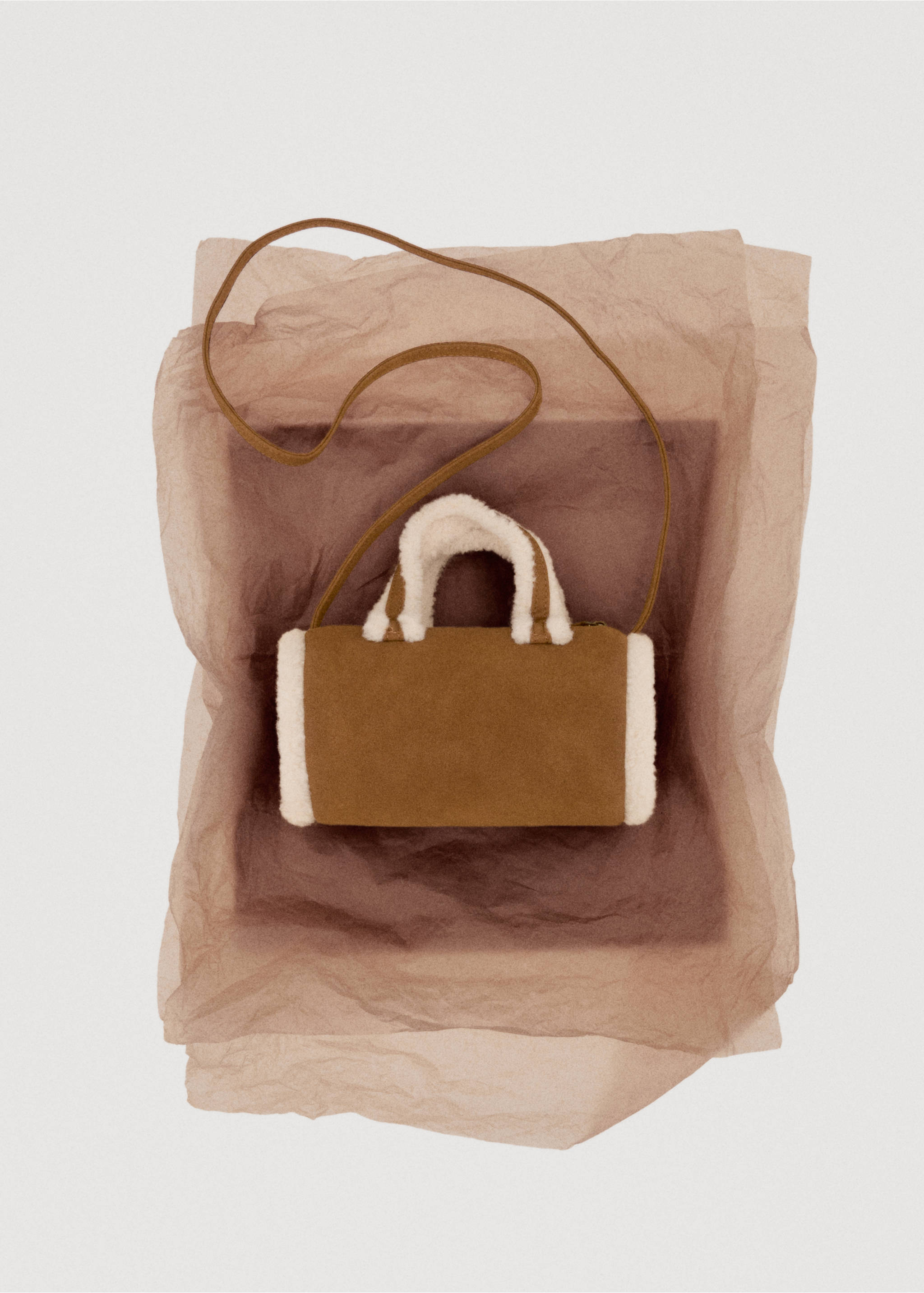 Shearling star bag - Details of the article 7, Medium Brown. Ref: 17006743-00.