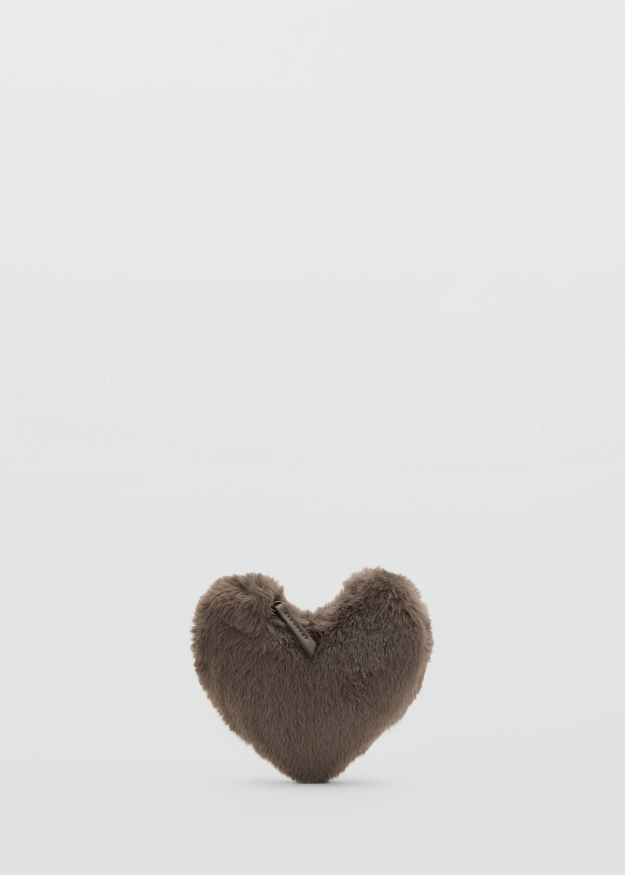 Heart-shaped faux-fur handbag - Article without model