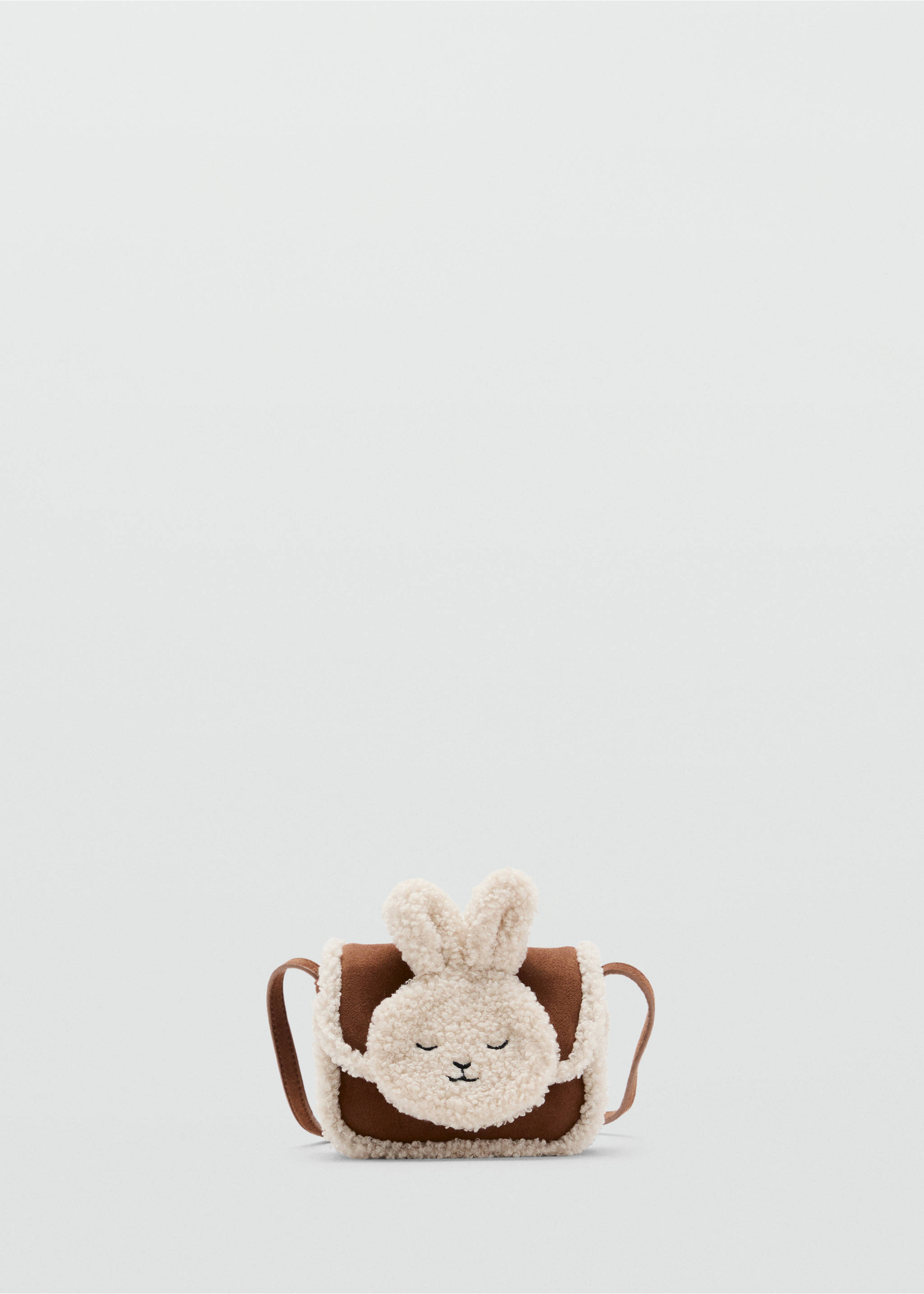 Shearling-effect bunny bag - Article without model, Medium Brown. Ref: 17006746-00.