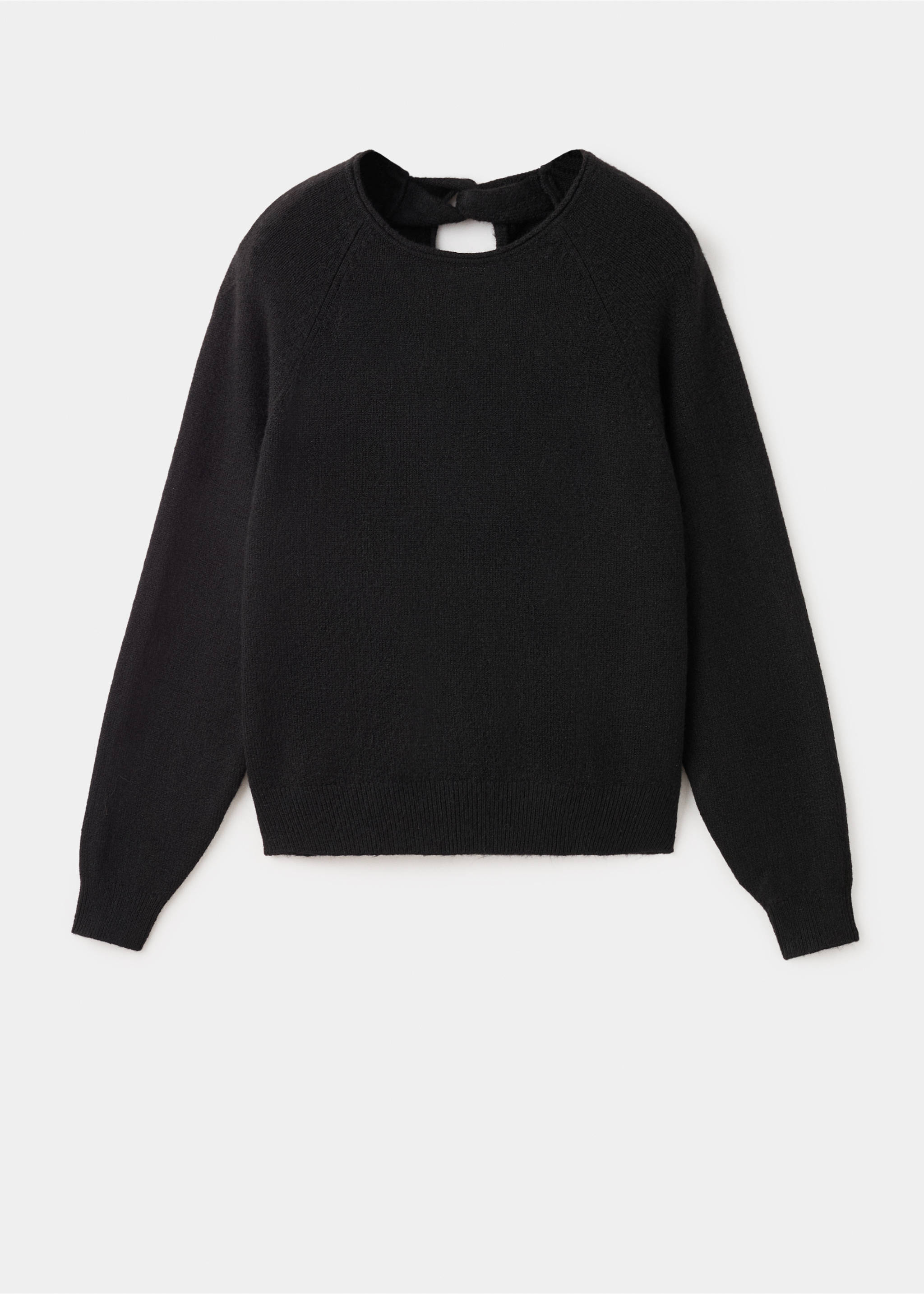 Sweater with open back - Article without model, Black. Ref: 17007136-00.