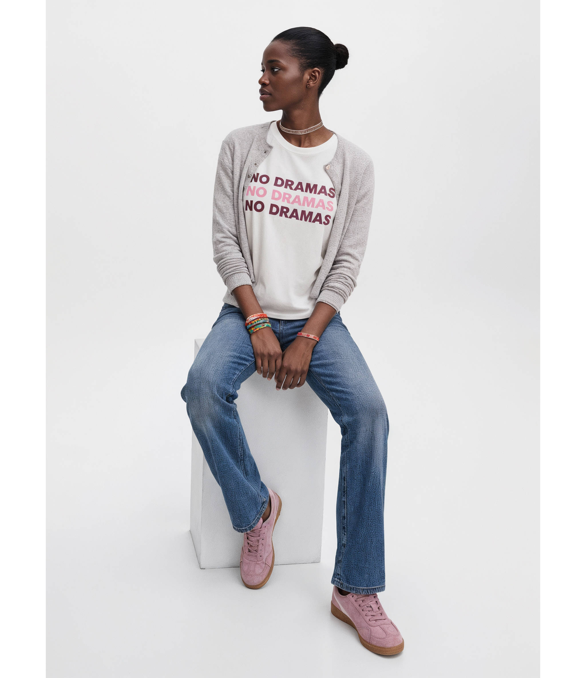 Velvet text t-shirt - General plane
